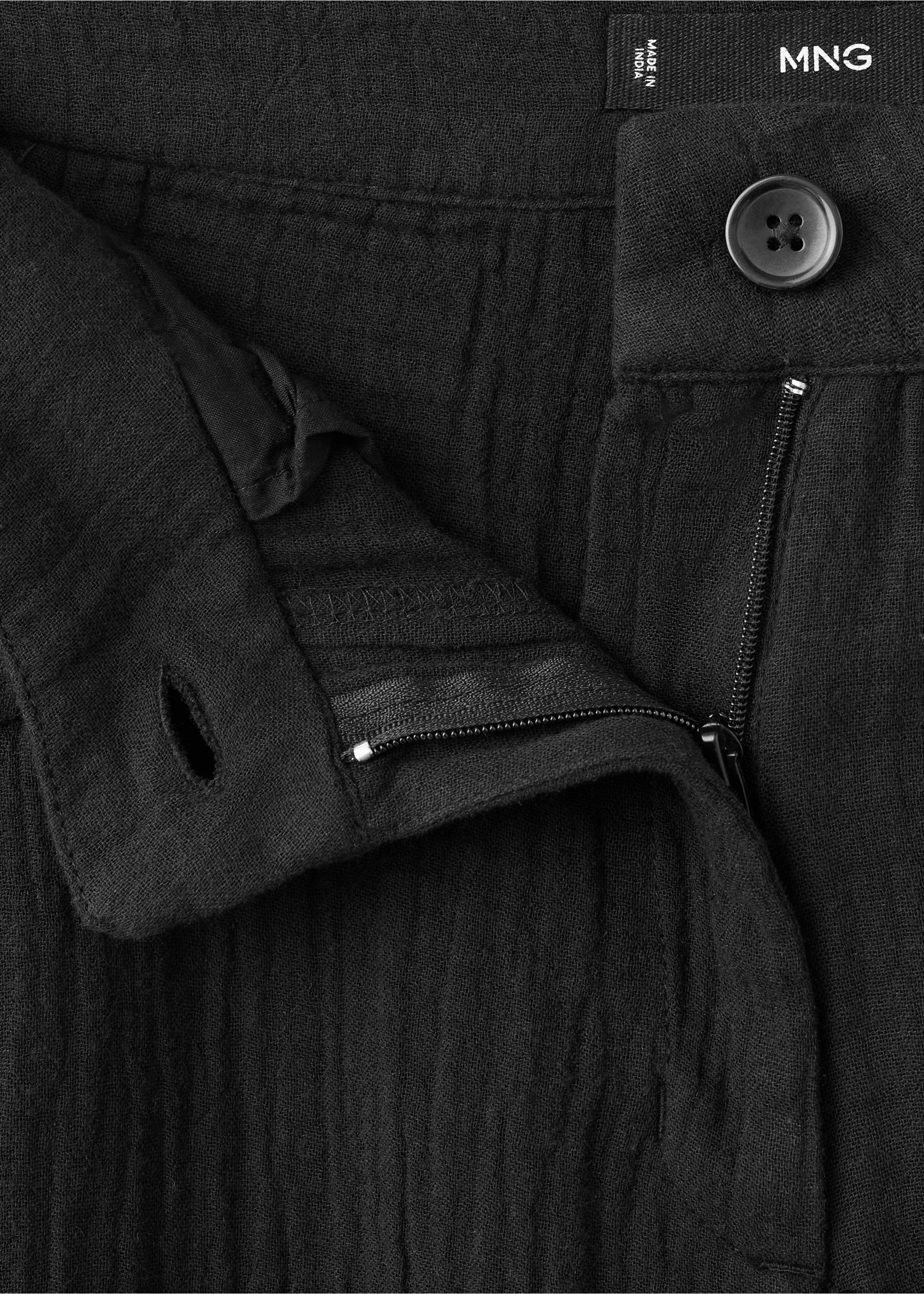 Pantalón recto bámbula tiro medio - Detalle del artículo 8, Negro. Ref: 27039055-00.