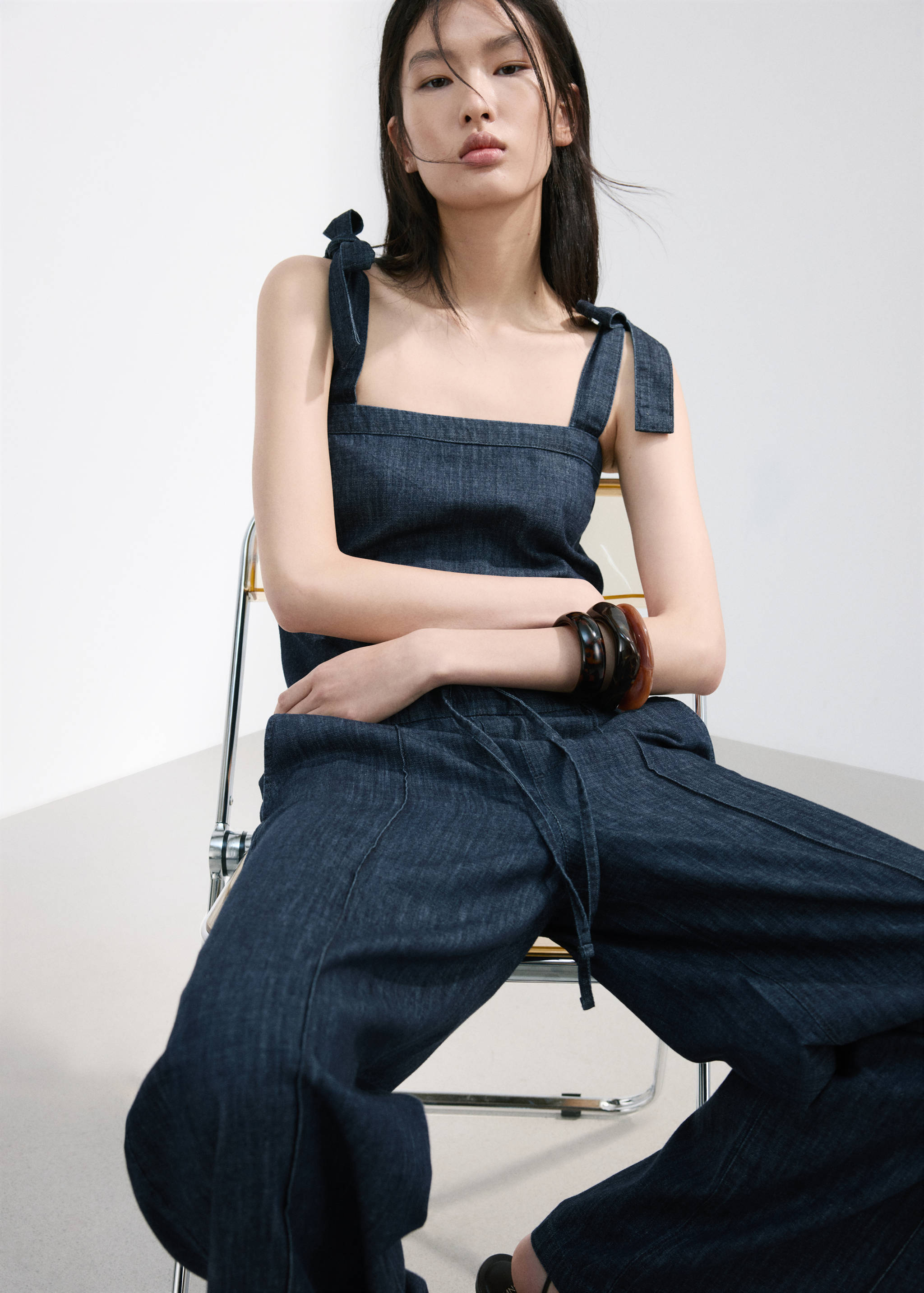 Pantalon denim wide leg - Détail de l'article 2