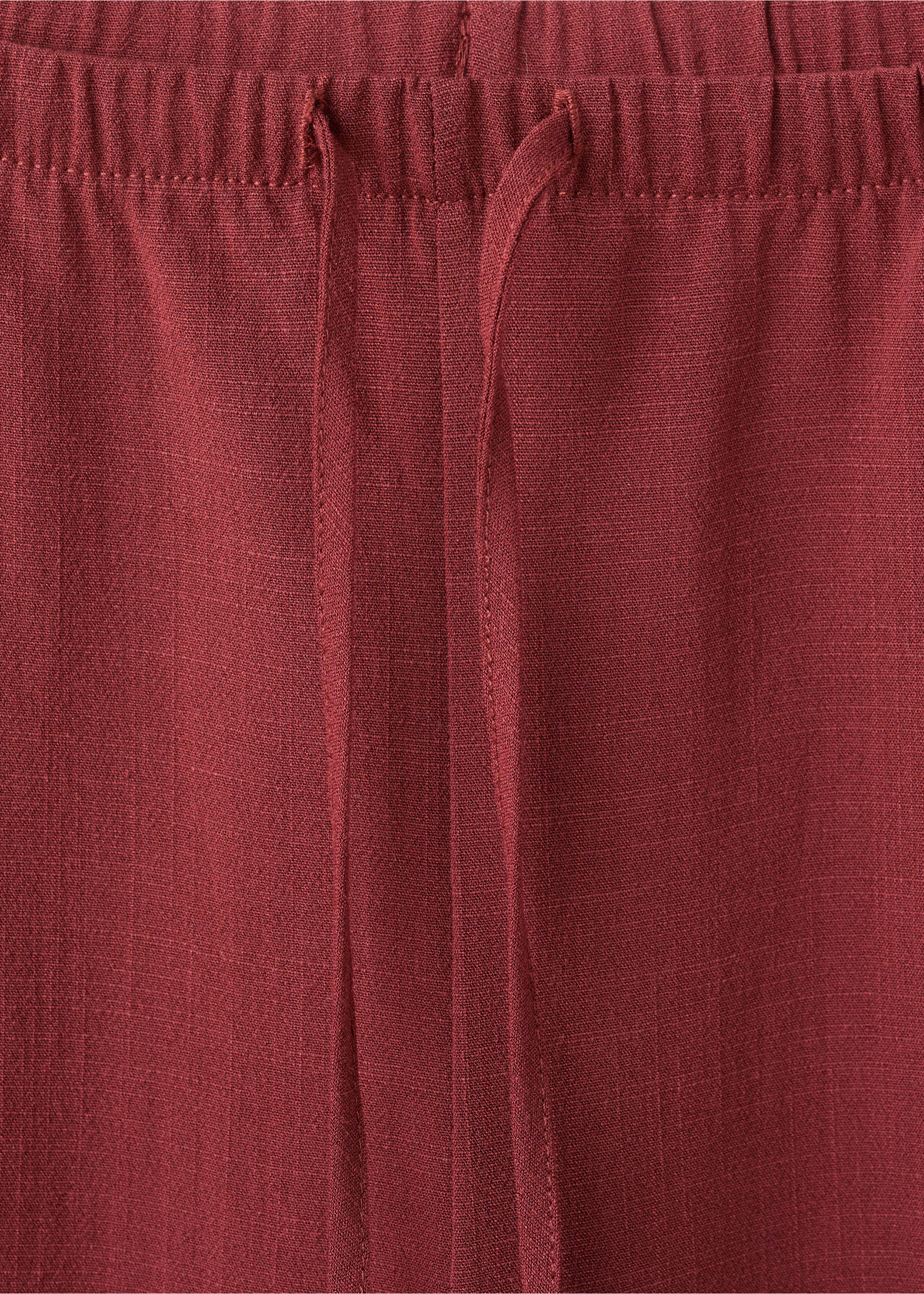 Bow straight trousers - Details of the article 8, Red. Ref: 27039057-00.