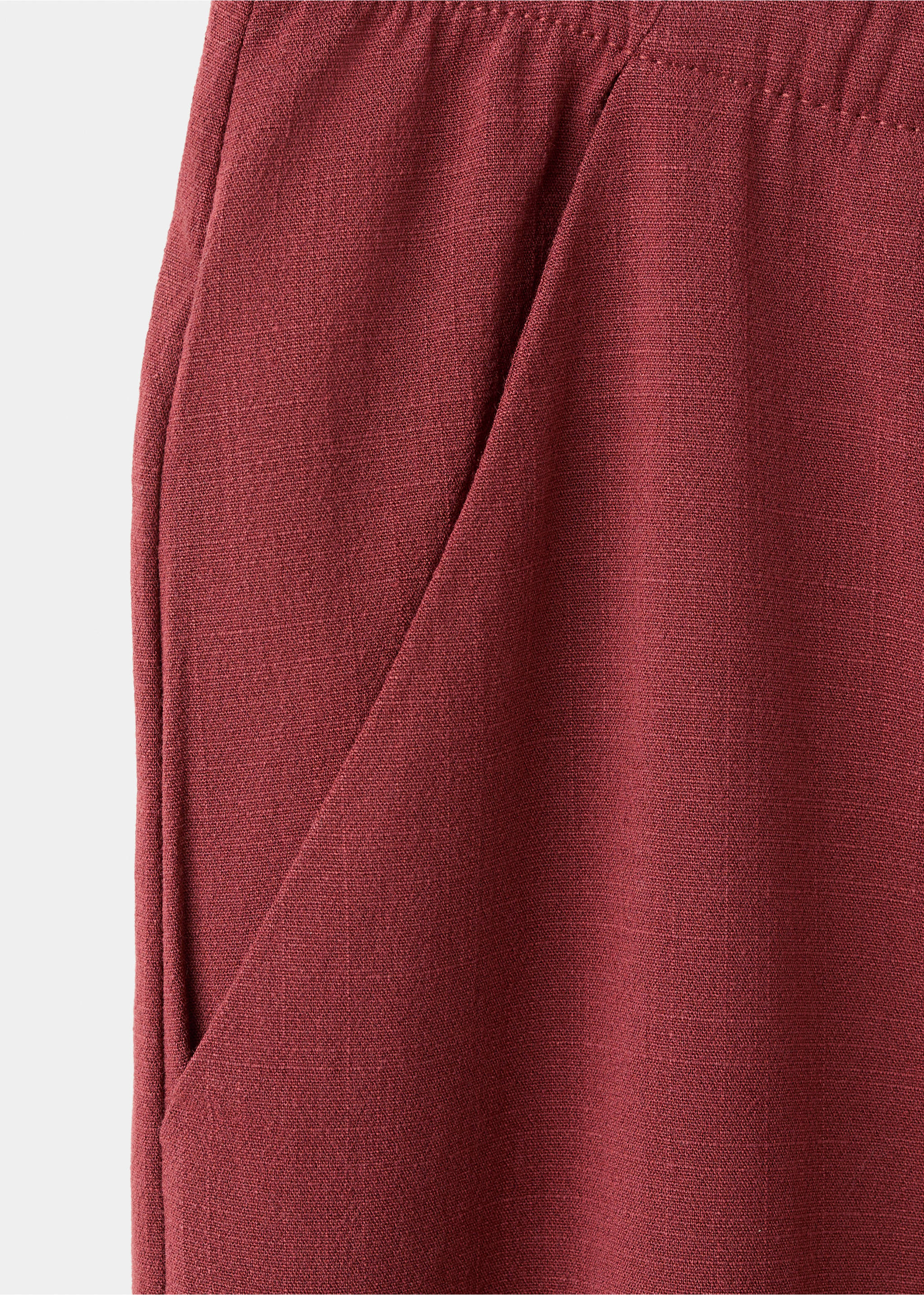 Bow straight trousers - Details of the article 0, Red. Ref: 27039057-00.