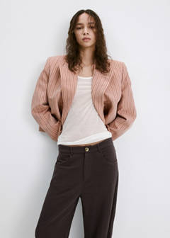 Straight-leg crinkle trousers — Chocolate 4