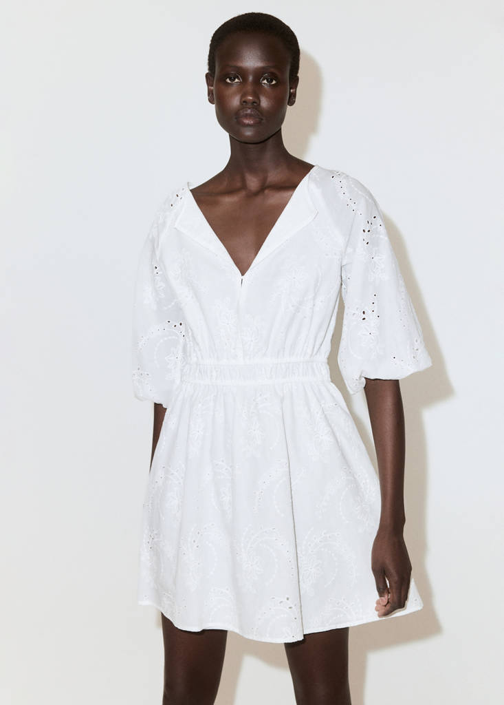 Embroidered short dress