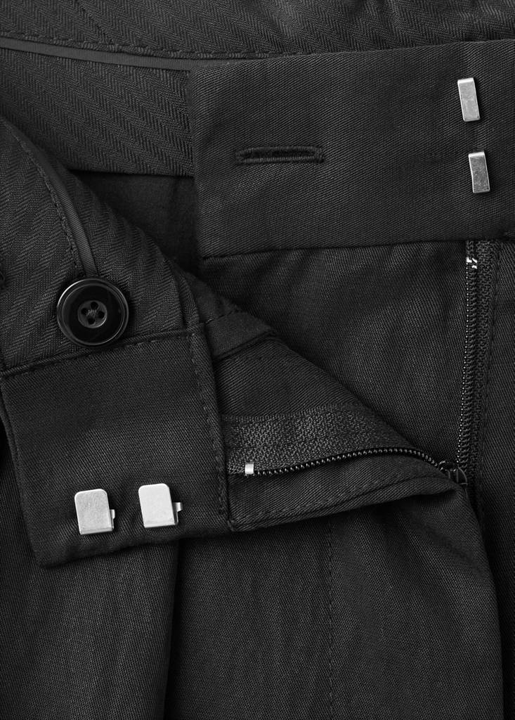 Straight-fit lyocell trousers — Black