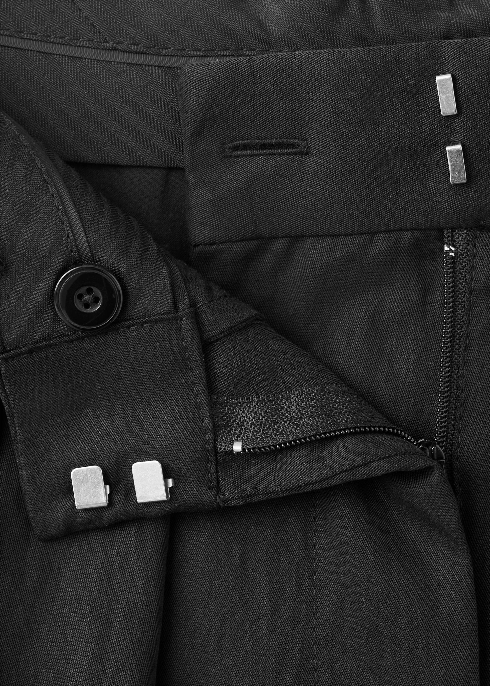 Straight-fit lyocell trousers - Details of the article 0