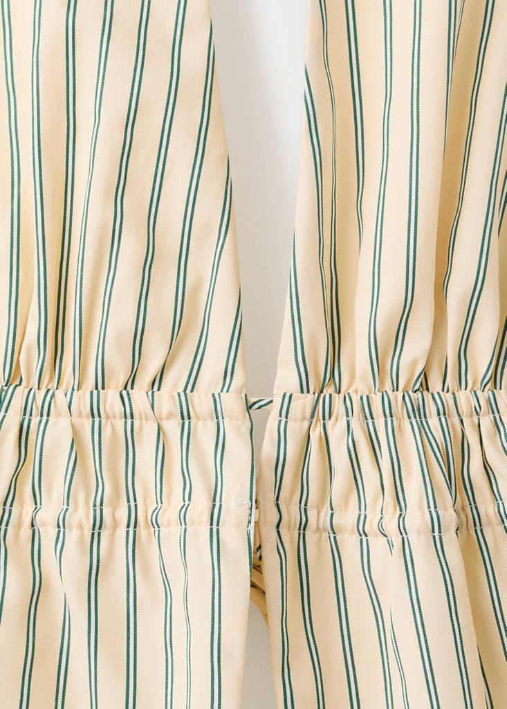 Striped halter-neck top — Yellow