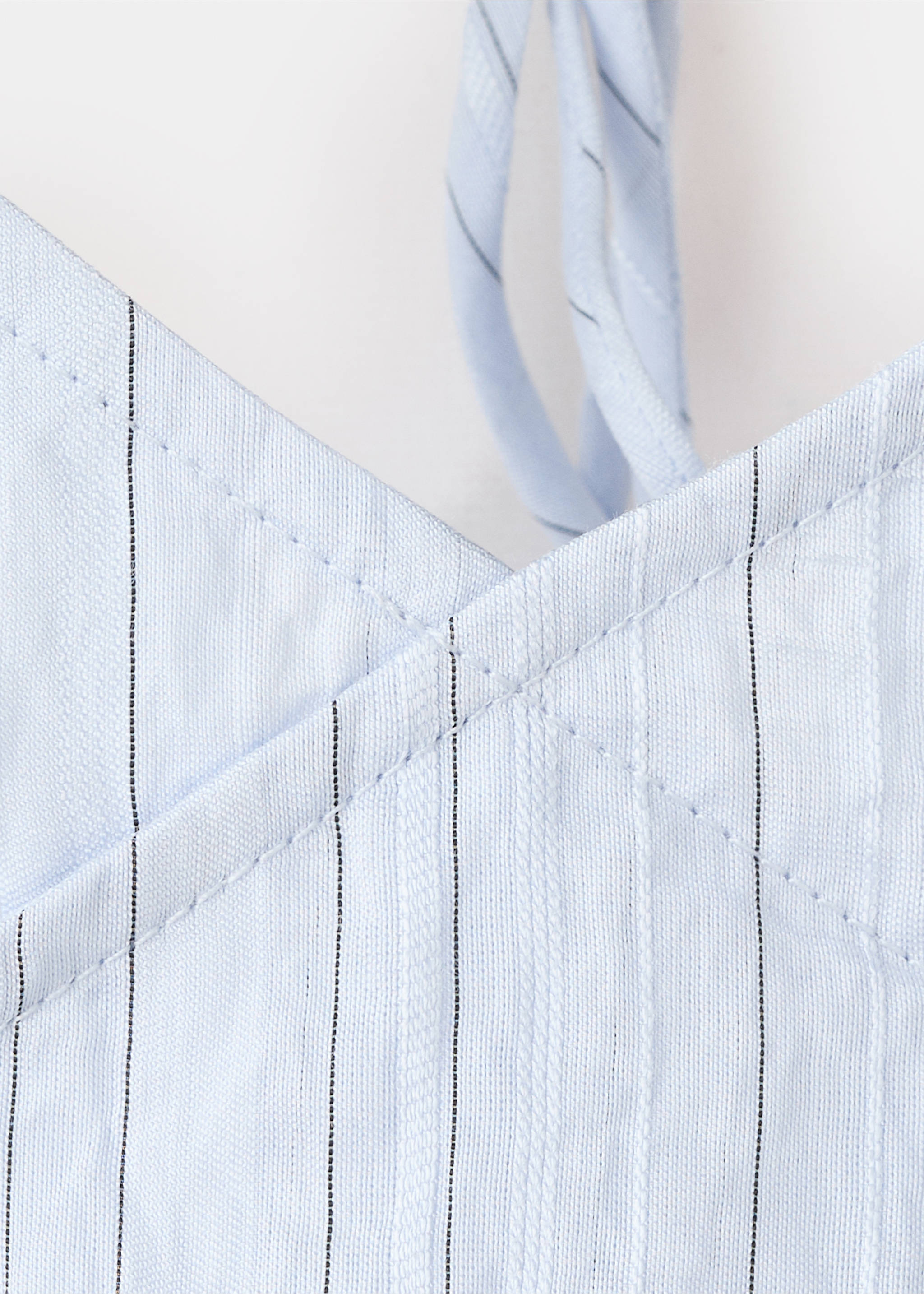 Striped crossover top - Details of the article 8, Blue. Ref: 27039068-00.