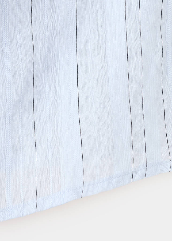 Striped crossover top — Blue