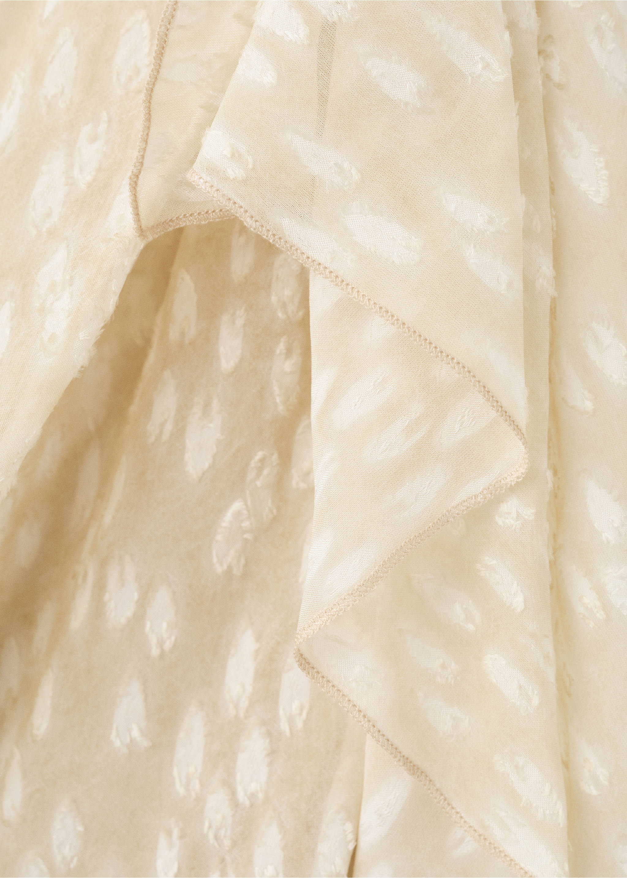 Asymmetric ruched top - Details of the article 8, Ecru. Ref: 27039069-00.