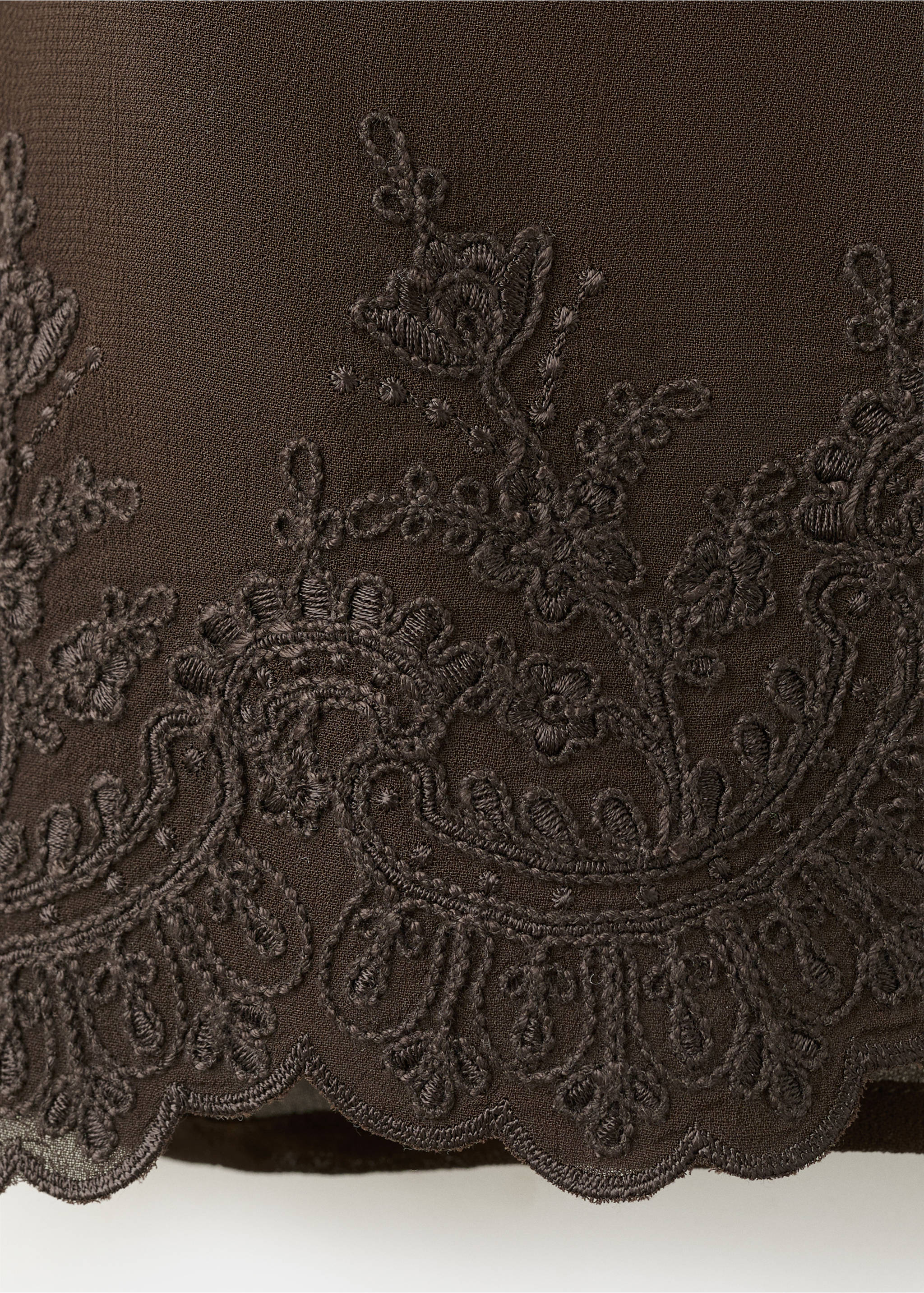 Lace suspenders top - Details of the article 0, Brown. Ref: 27039076-00.