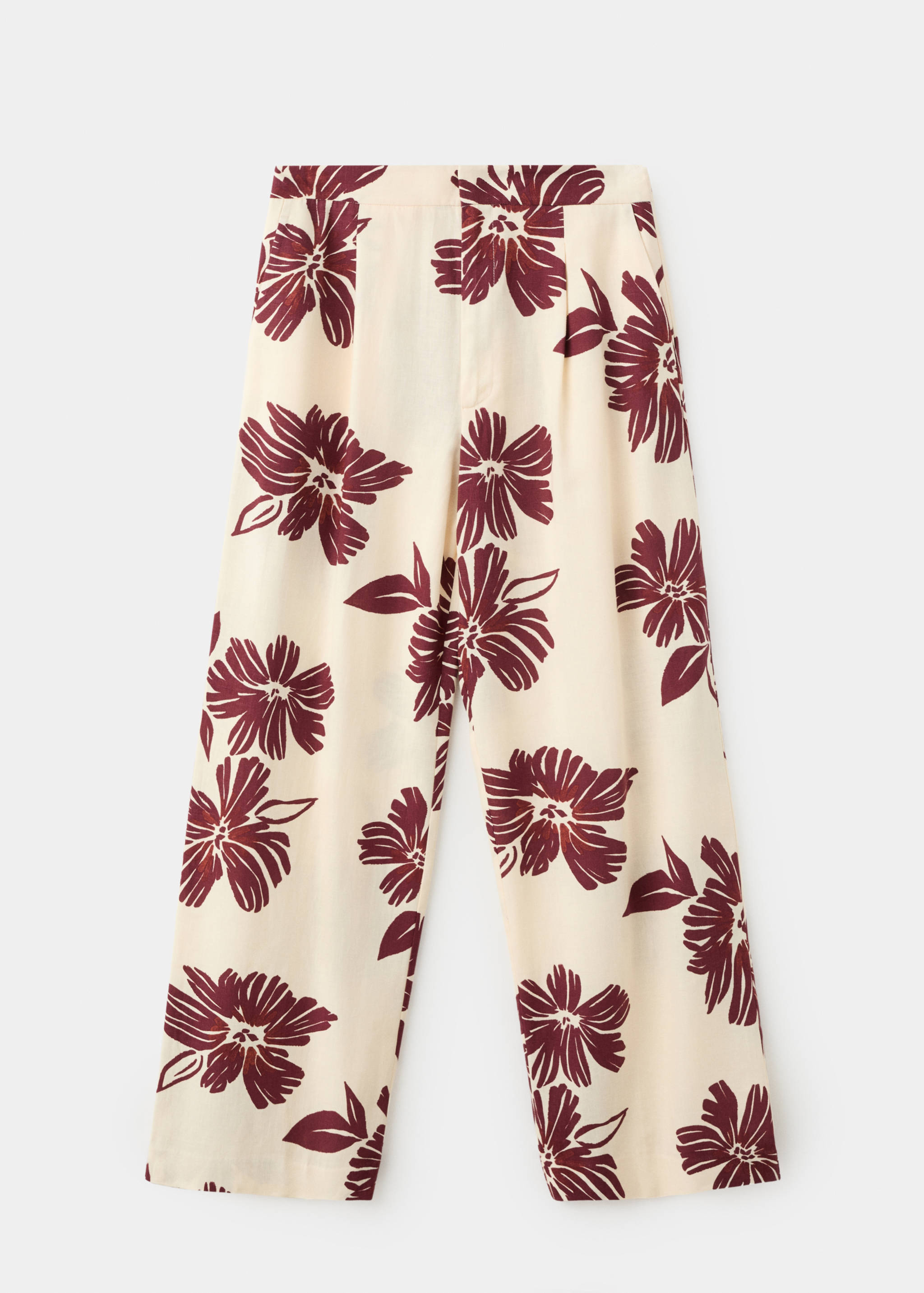 Printed pleated trousers - Article without model