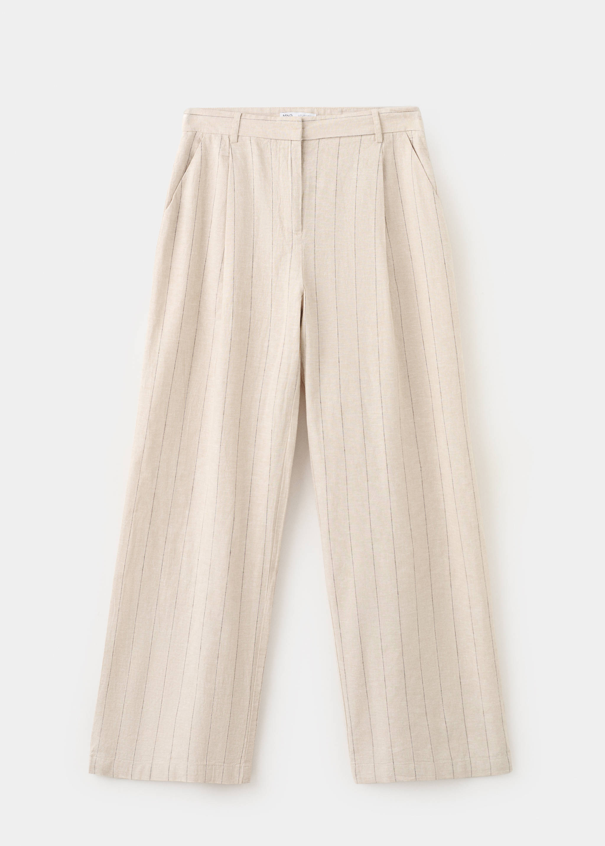Pinstripe linen trousers - Article without model