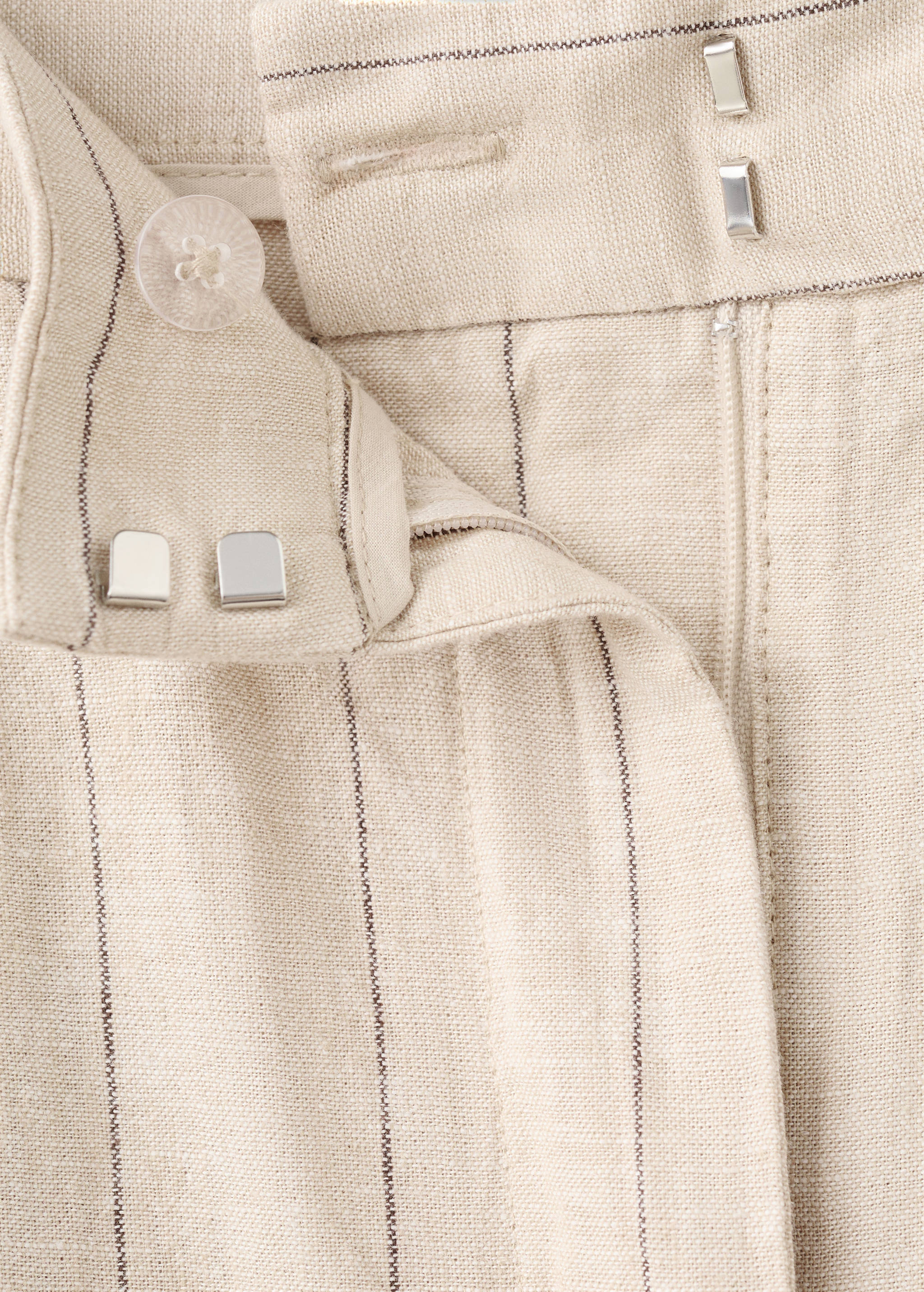 Pinstripe linen trousers - Details of the article 8