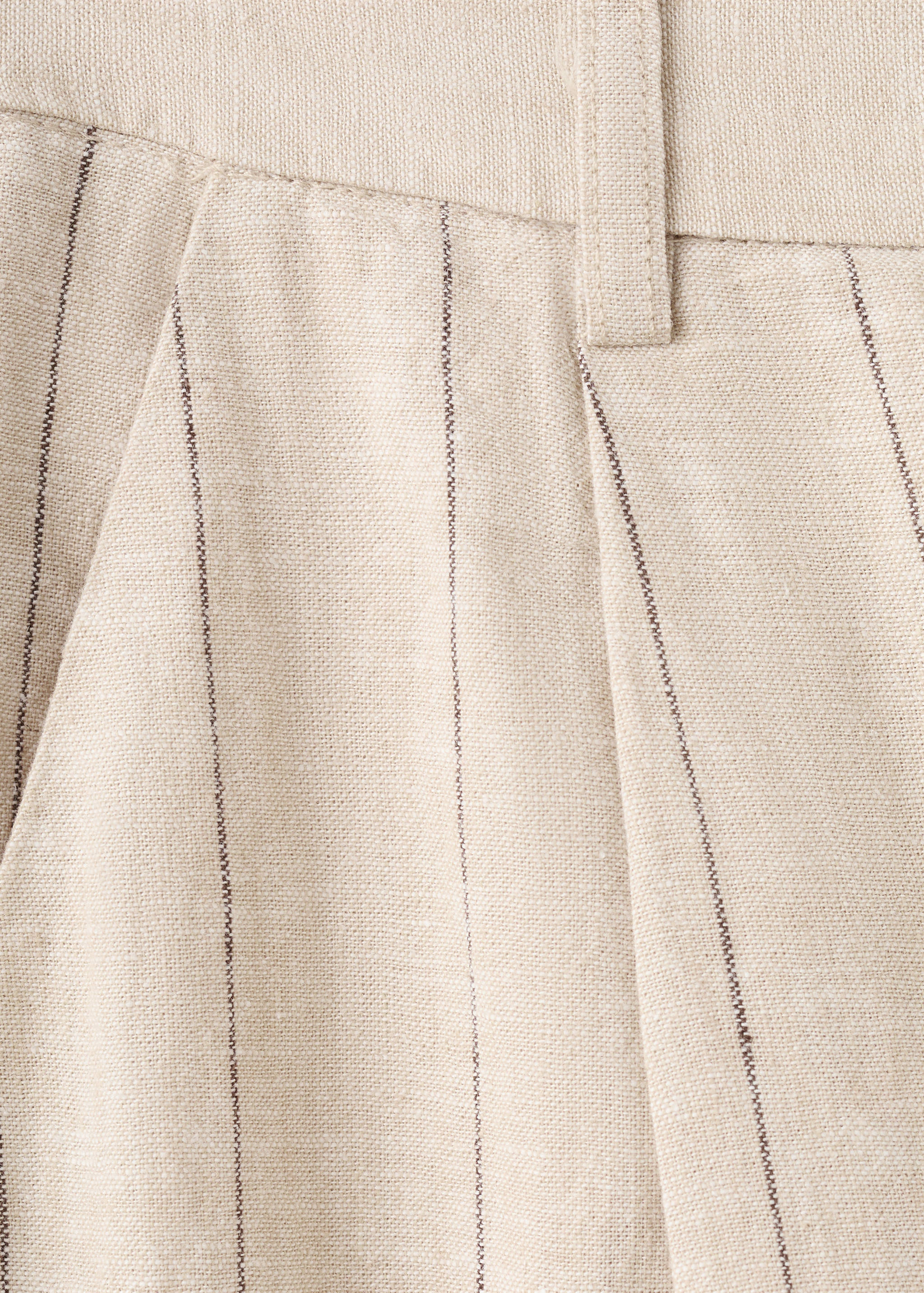 Pinstripe linen trousers - Details of the article 0