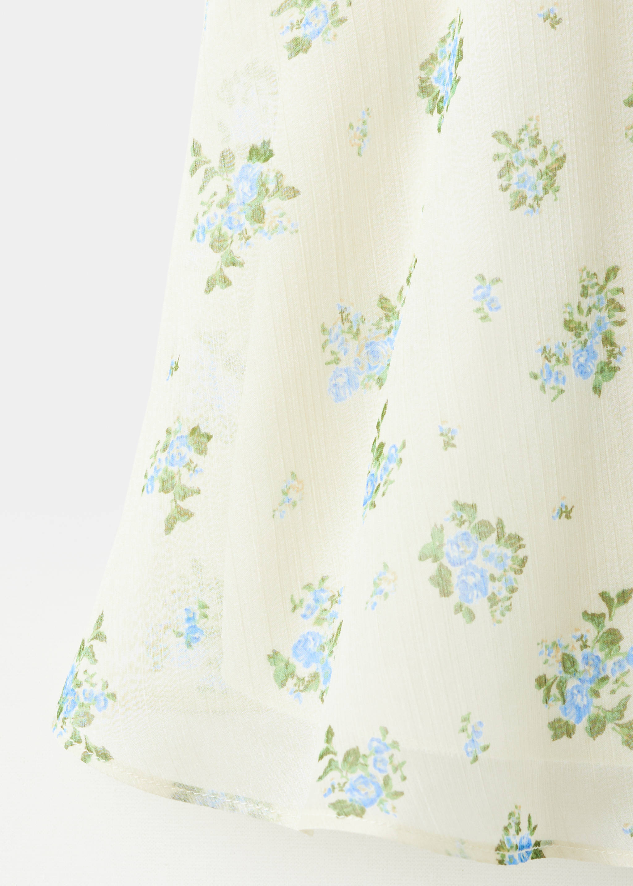 Flower-print top with bow details - Details of the article 0