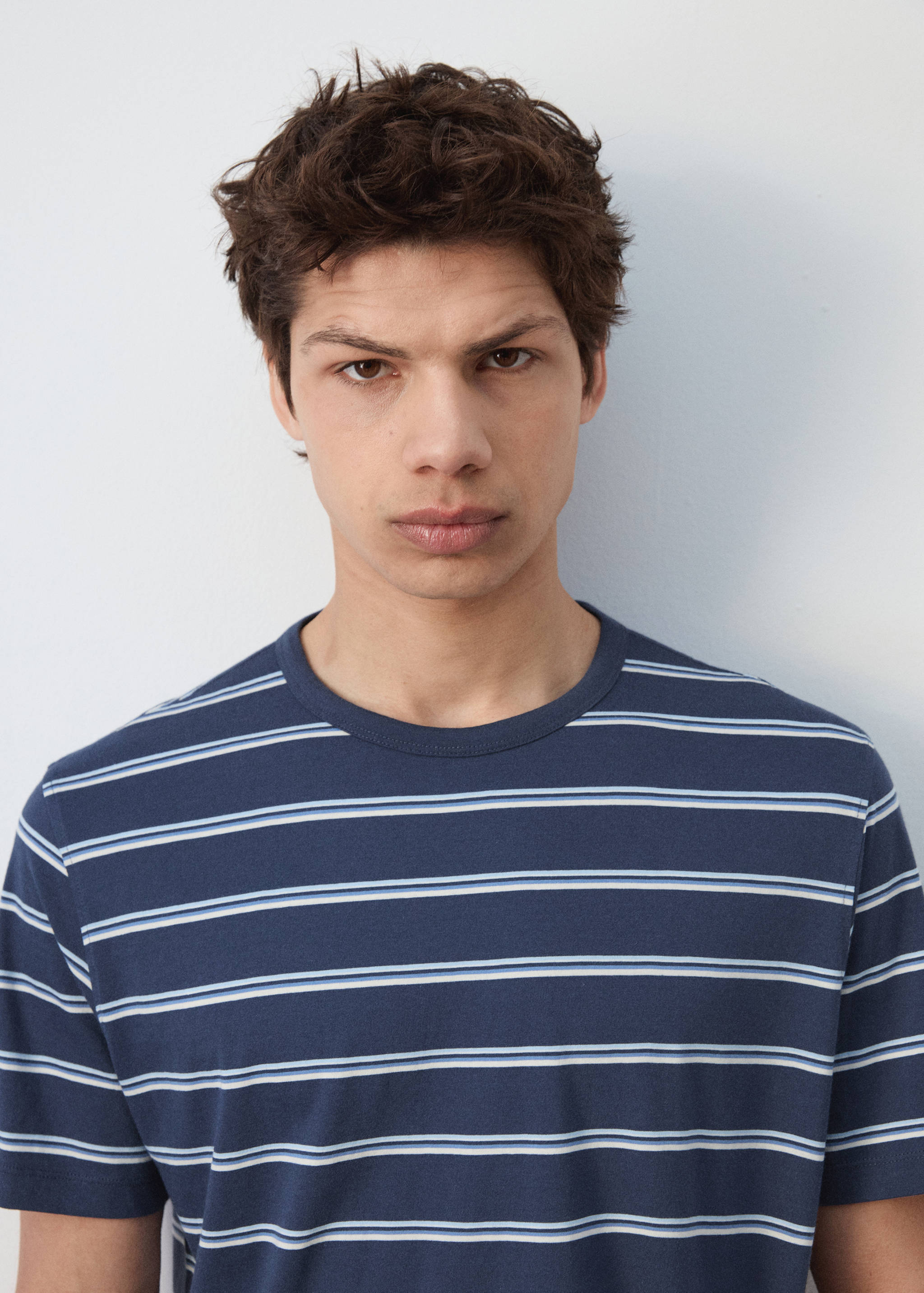 Striped cotton T-shirt - Details of the article 1