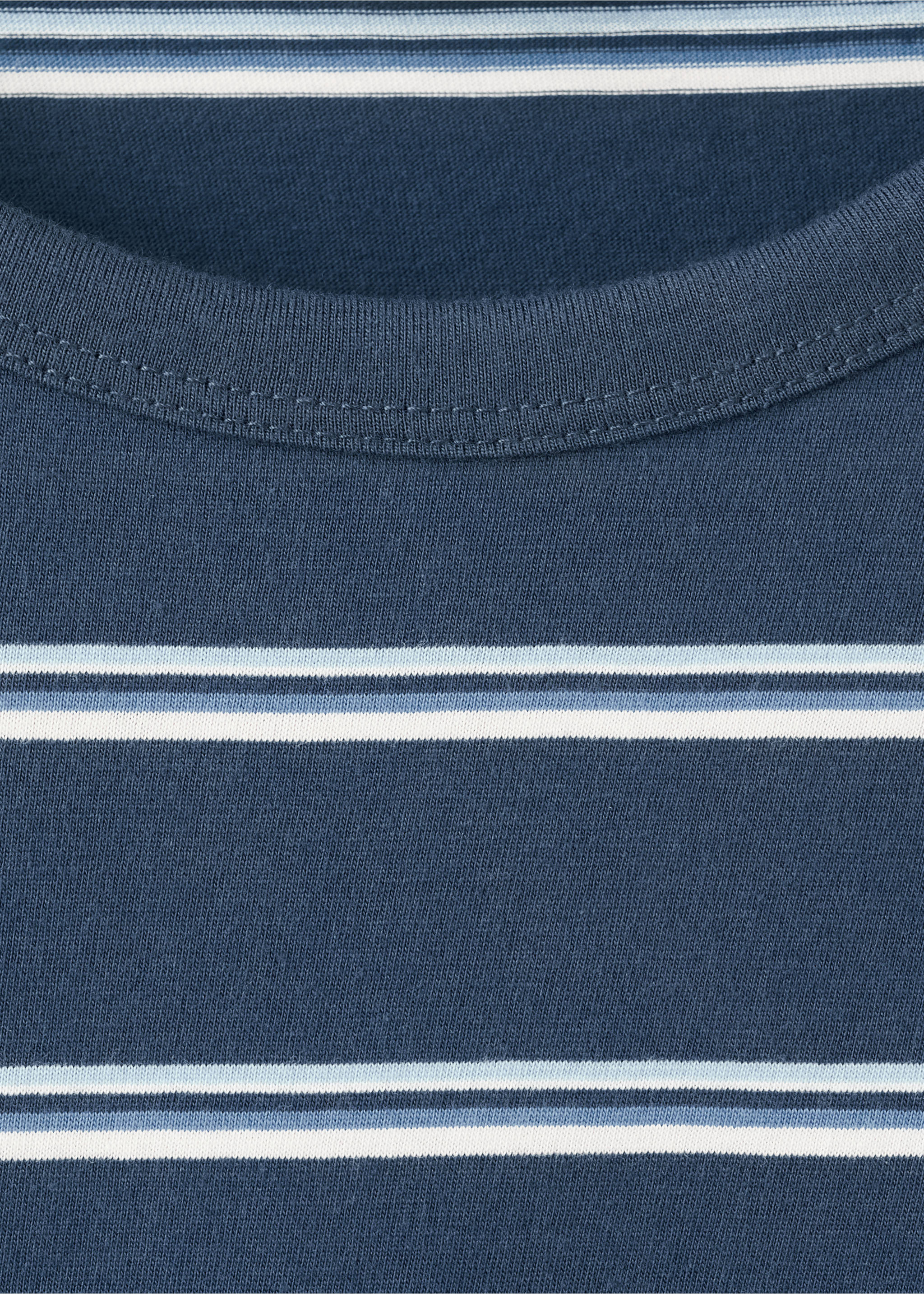 Striped cotton T-shirt - Details of the article 8, Navy. Ref: 27039208-00.