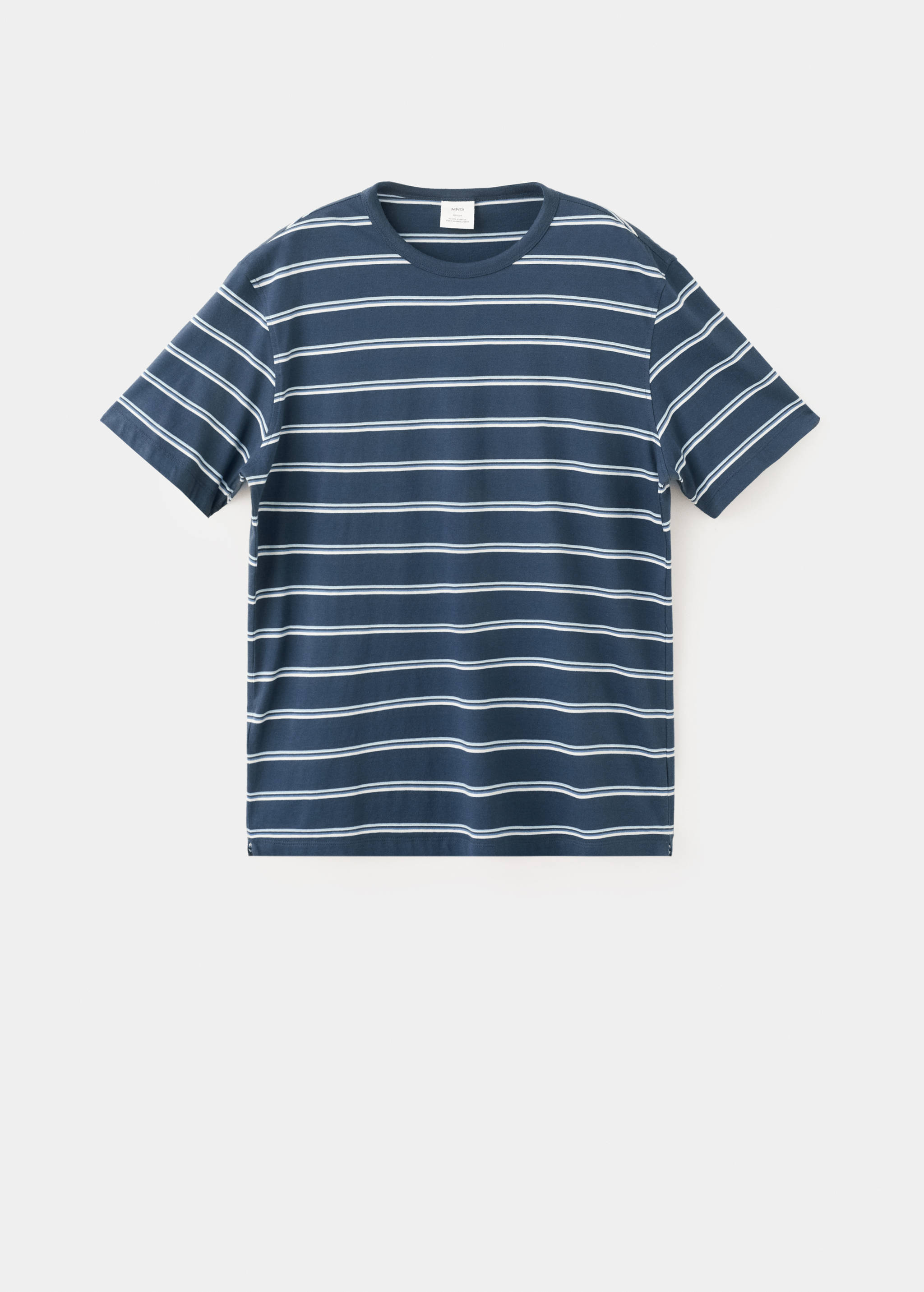 Хлопковая футболка в полоску - Изделие без модели