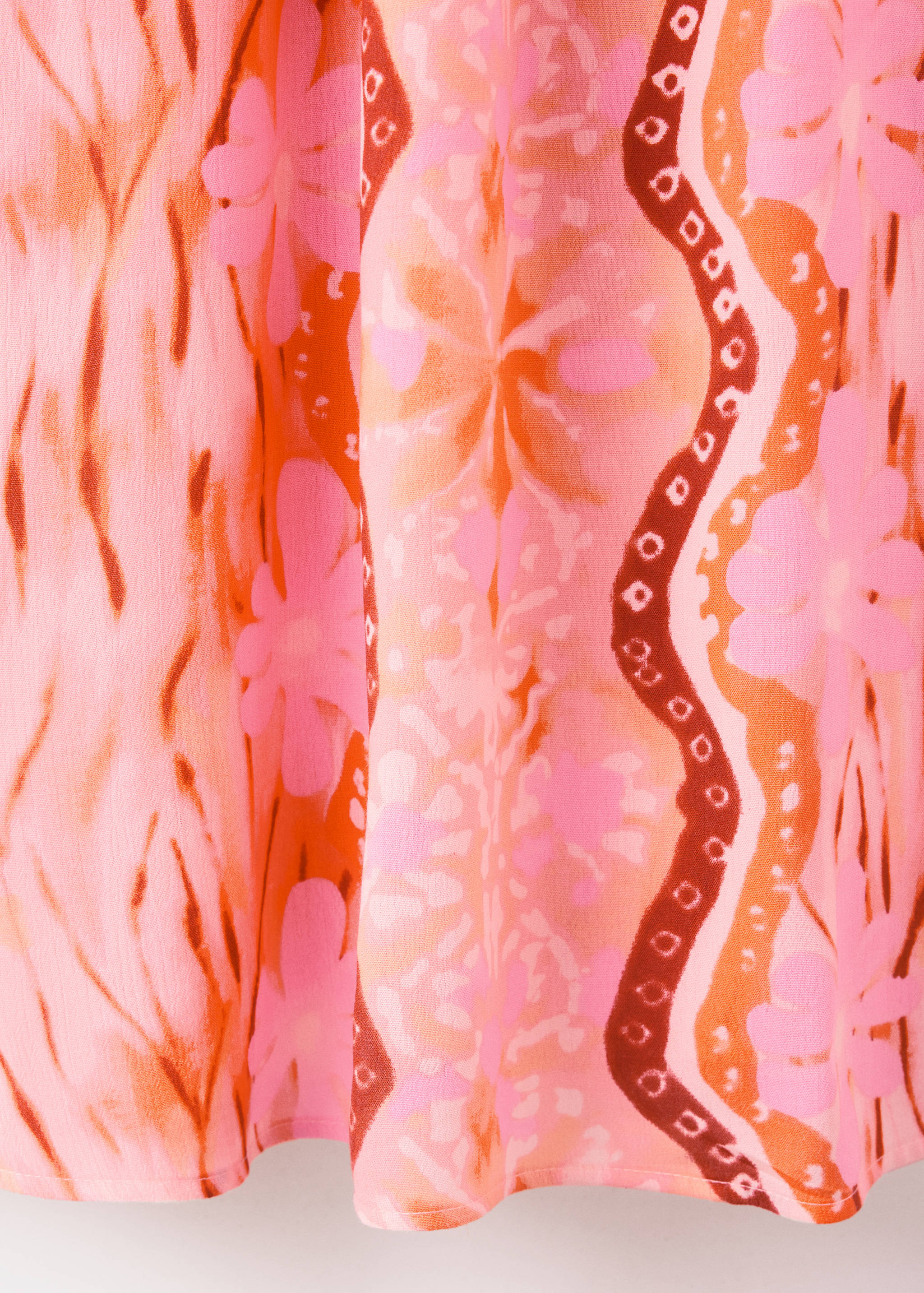 Vestido estampado com costas abertas - Pormenor do artigo 0