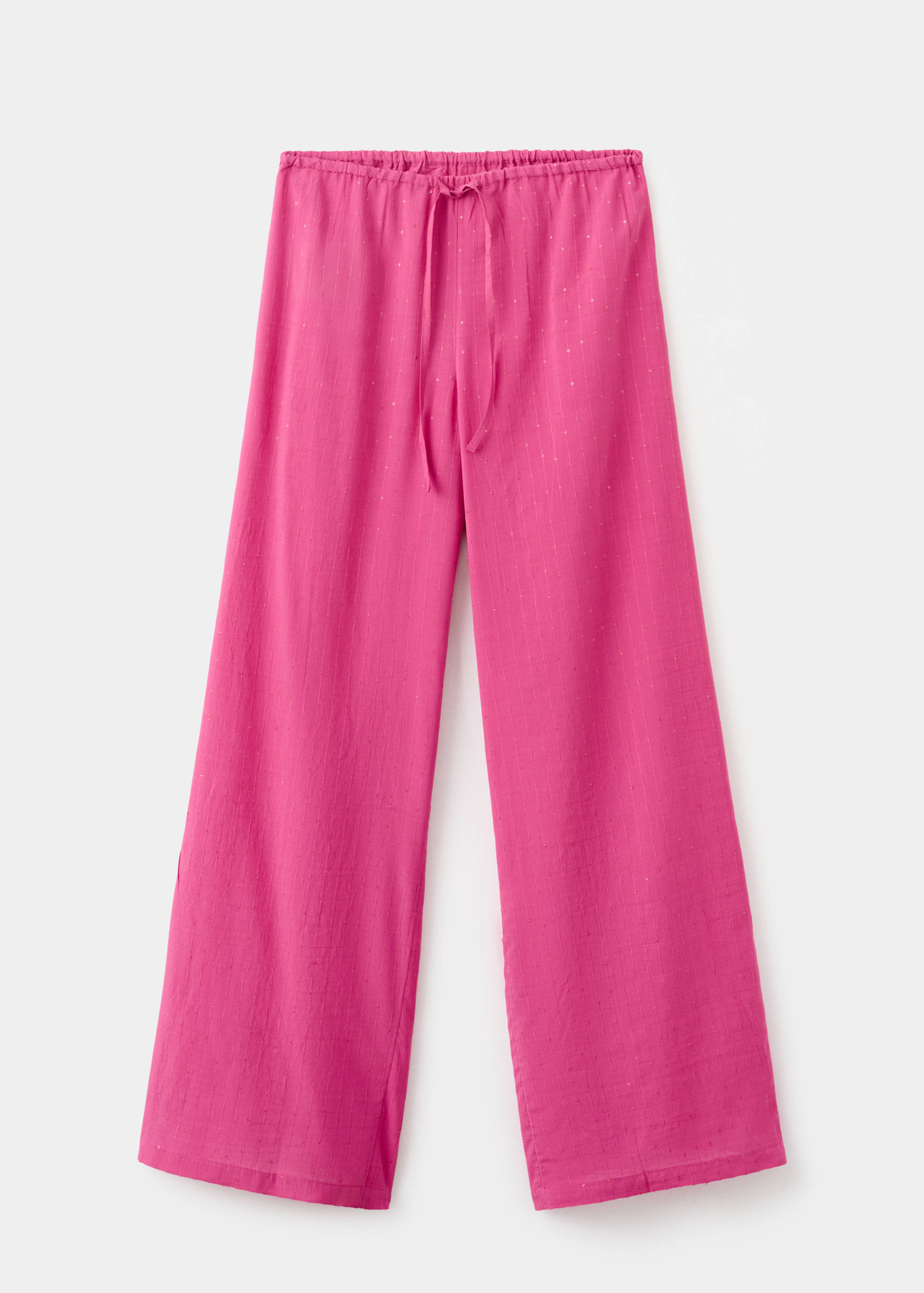Straight-leg trousers with rhinestones - Article without model