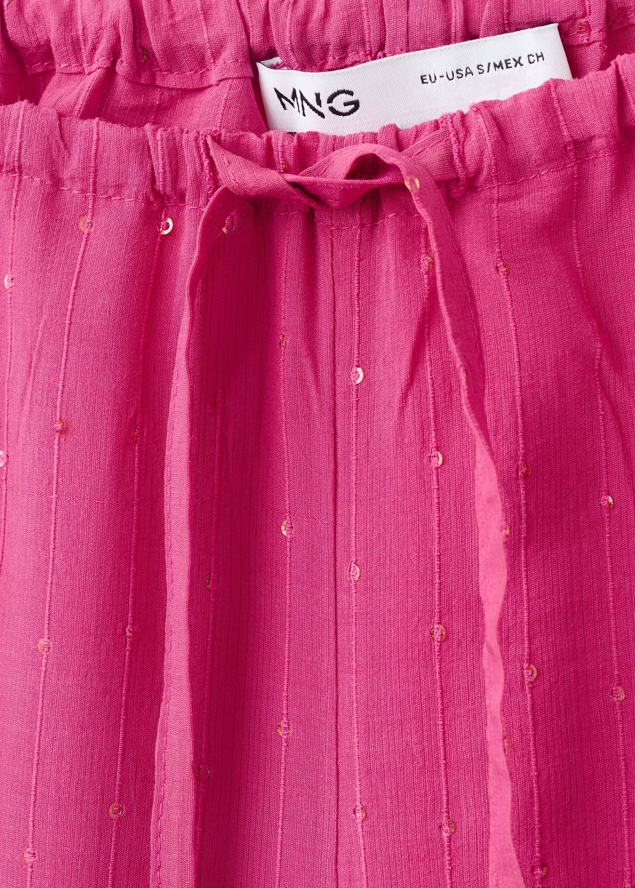Straight-leg trousers with rhinestones - Details of the article 8