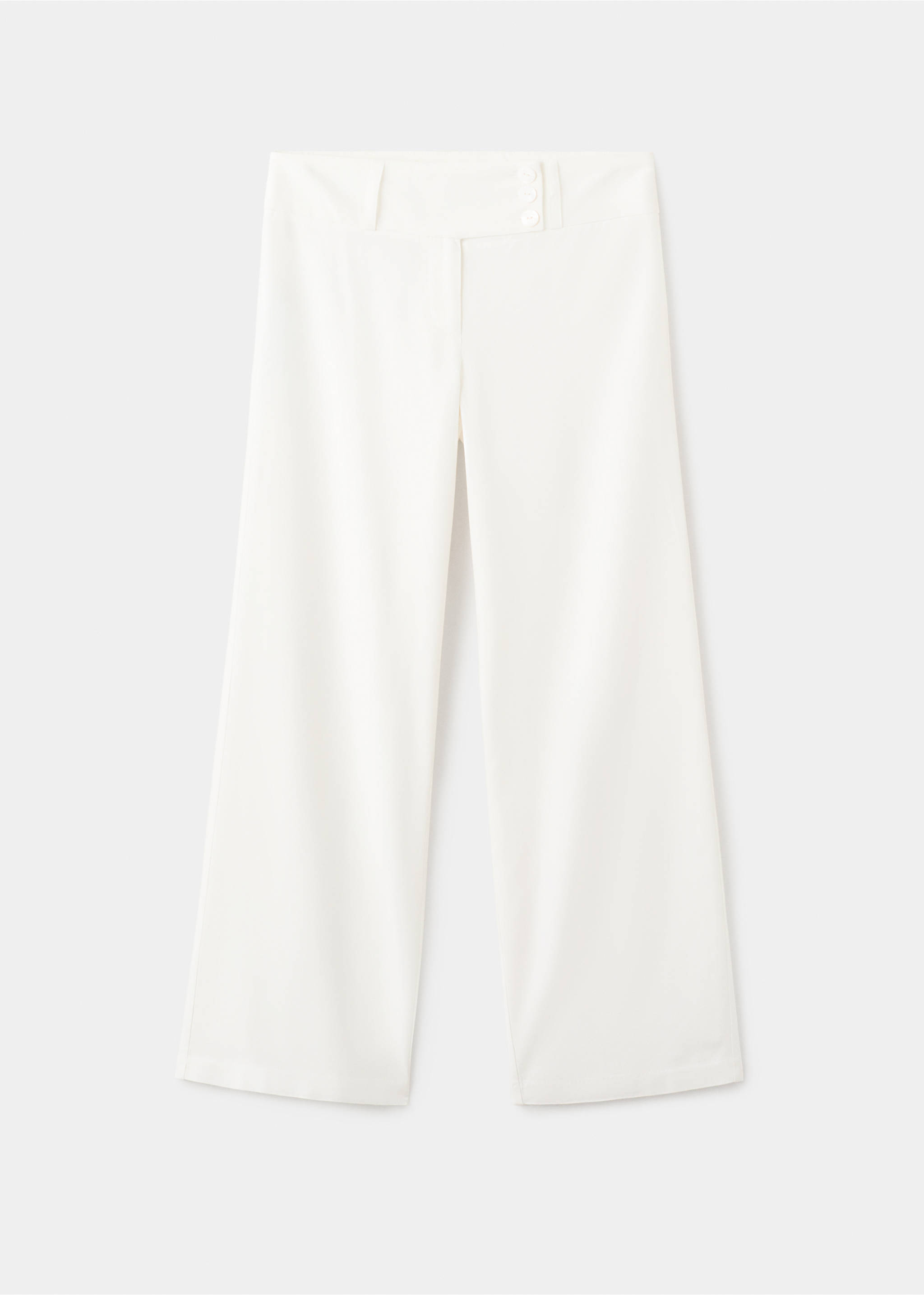 بنطلون قطن ولينين بقصة مستقيمة - منتج دون نموذج, سكري. Ref: 27039215-00.