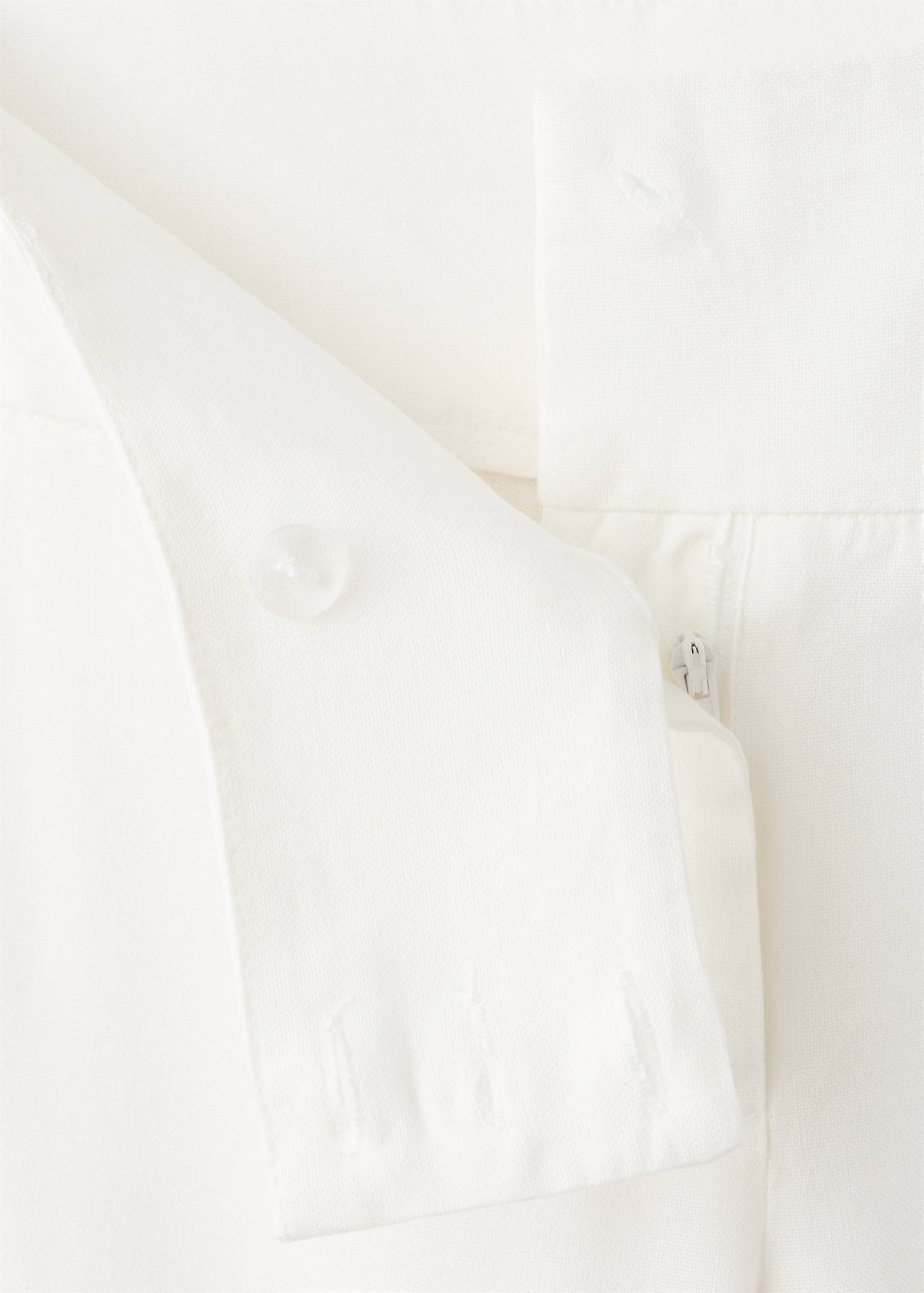 بنطلون قطن ولينين بقصة مستقيمة - تفاصيل المنتج 8