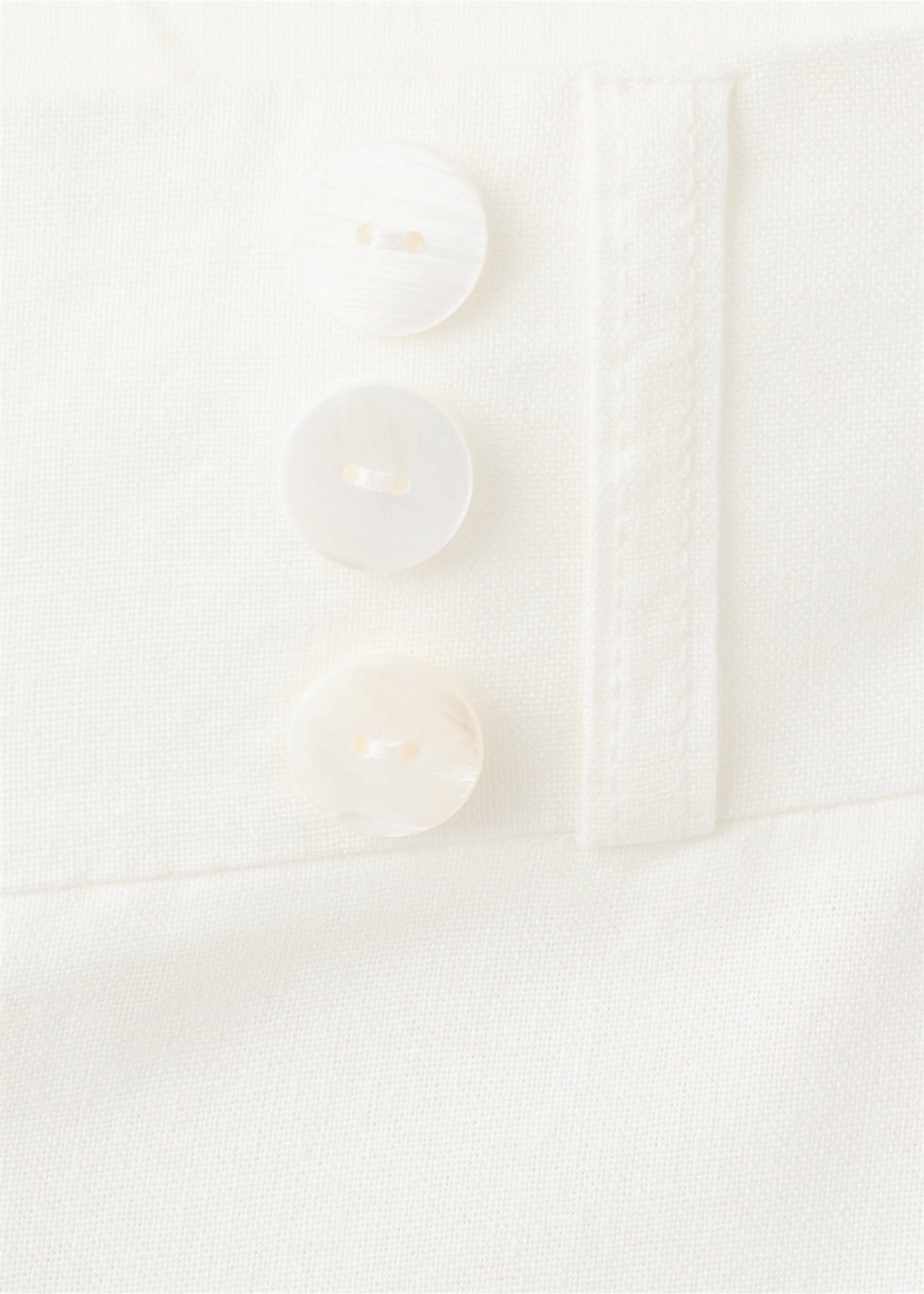 بنطلون قطن ولينين بقصة مستقيمة - تفاصيل المنتج 0, سكري. Ref: 27039215-00.