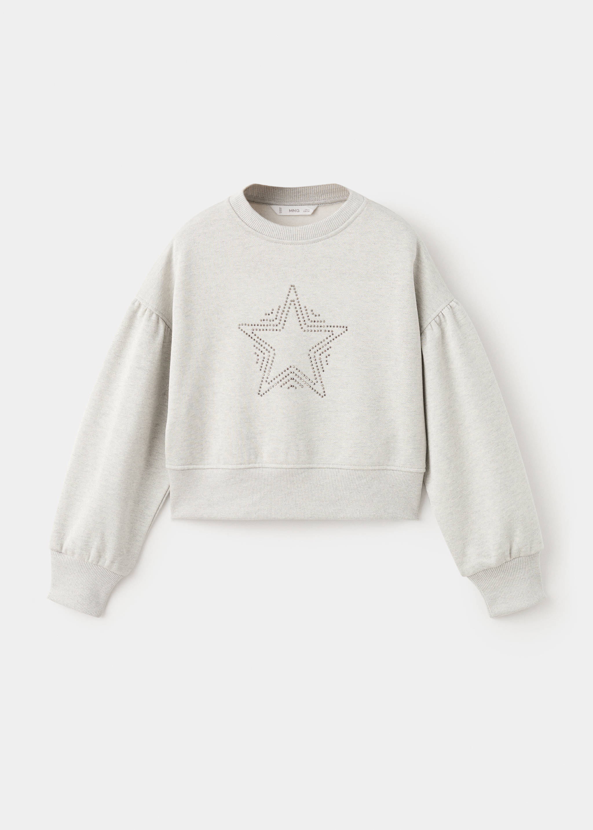 Sweatshirt with rhinestone star embellishments and lurex details - Article without model