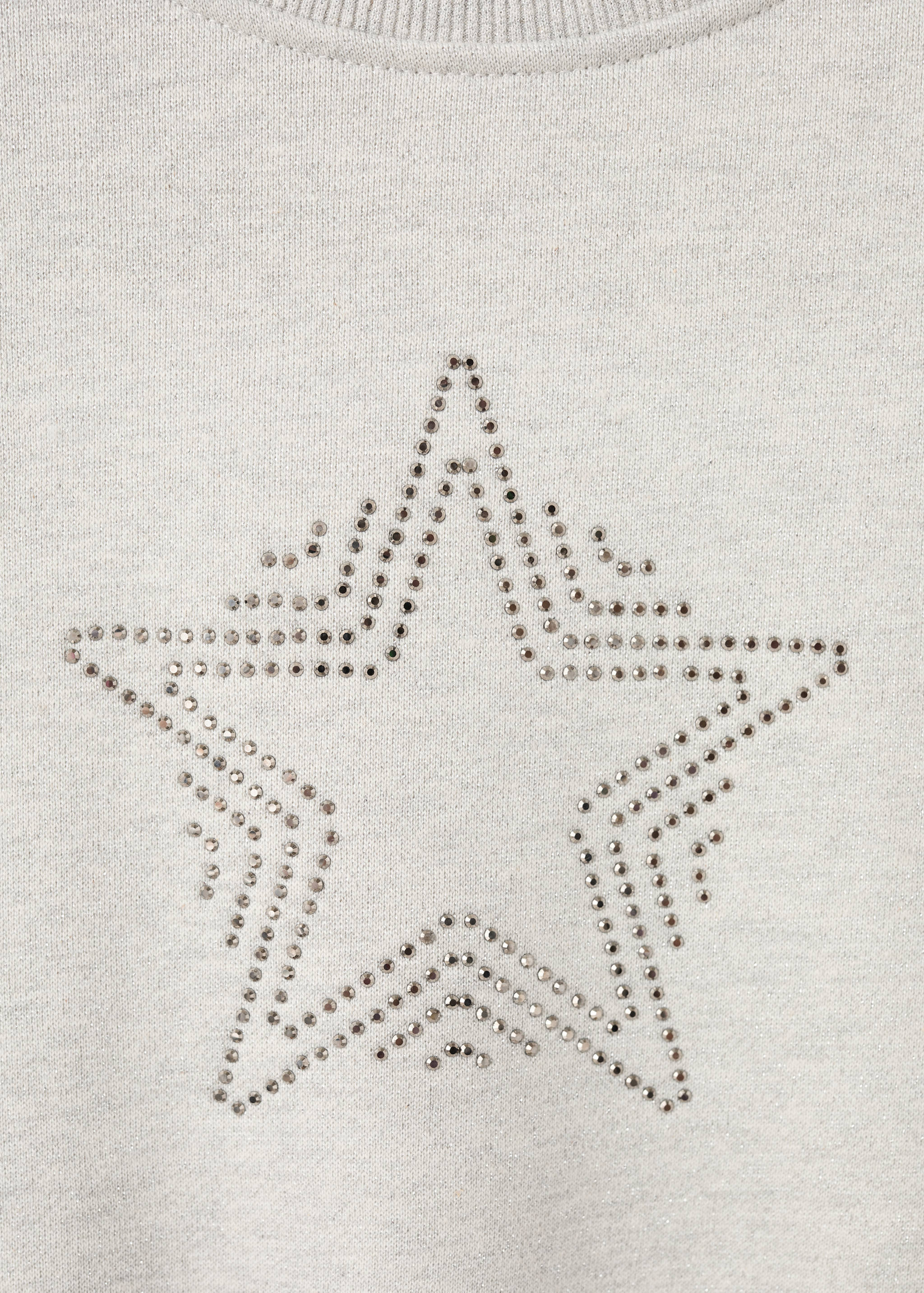 Sweatshirt with rhinestone star embellishments and lurex details - Details of the article 0