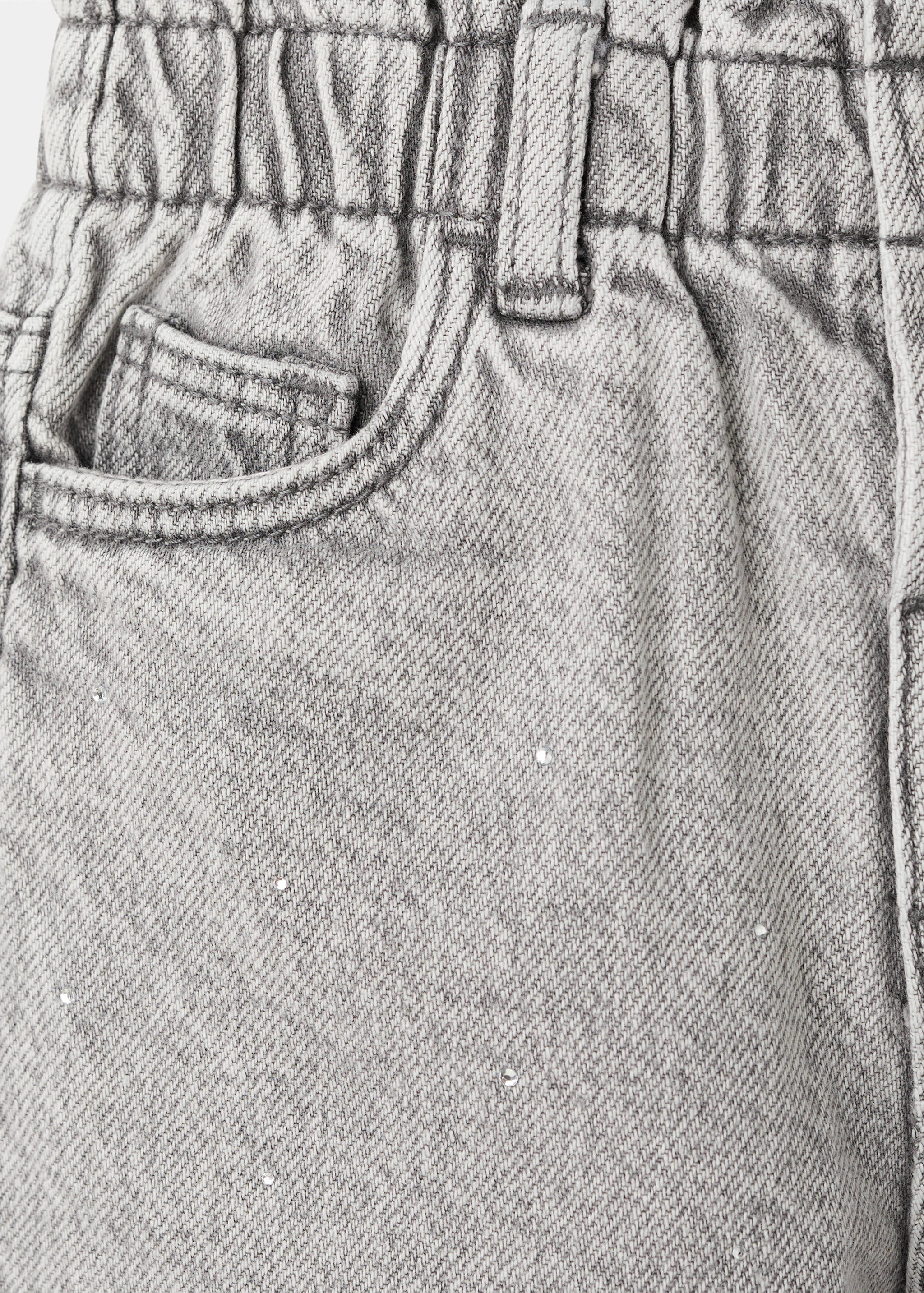 Jeans paperbag strass - Detalle del artículo 0, Gris oscuro. Ref: 27041172-00.