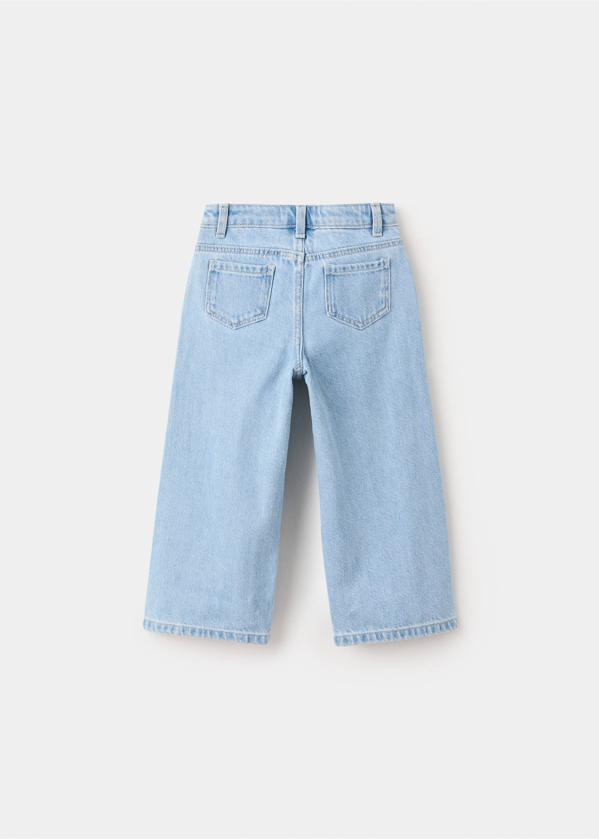 Wide leg jeans with rhinestones - Reverse of the article, Medium Blue. Ref: 27041173-00.