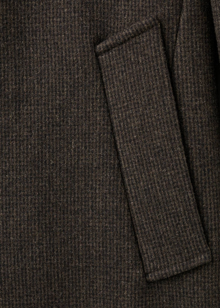 Lightweight recycled wool coat — Chocolate