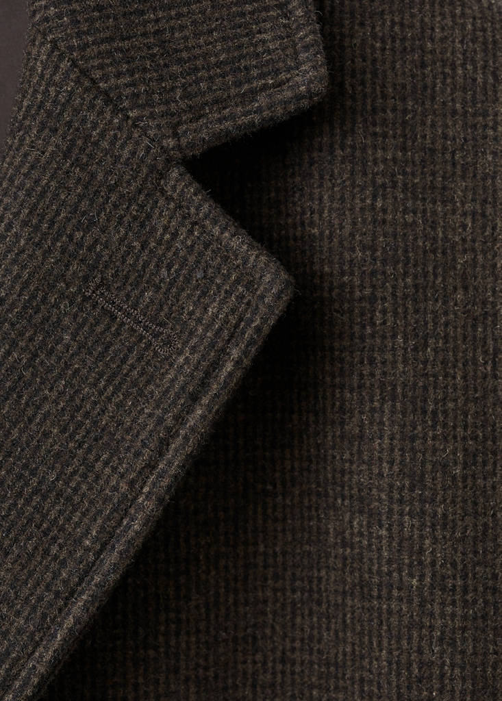 Lightweight recycled wool coat — Chocolate