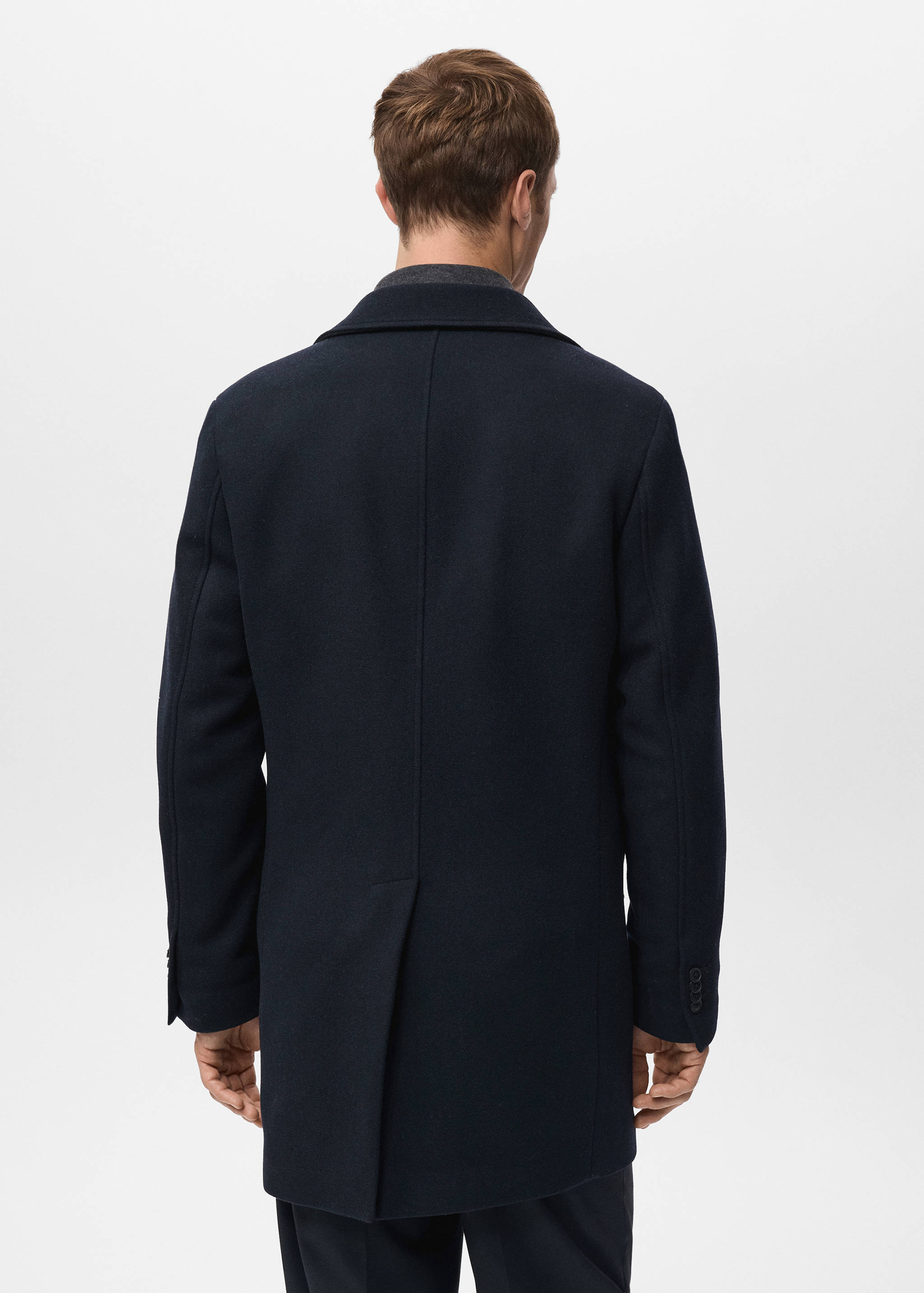 Lightweight recycled wool coat - Reverse of the article