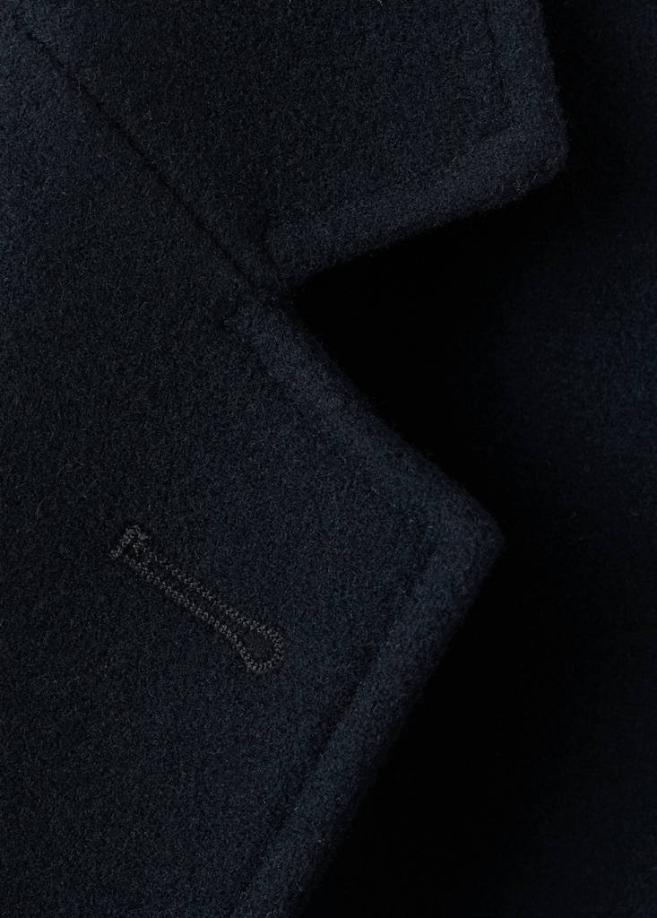 Lightweight recycled wool coat — Navy