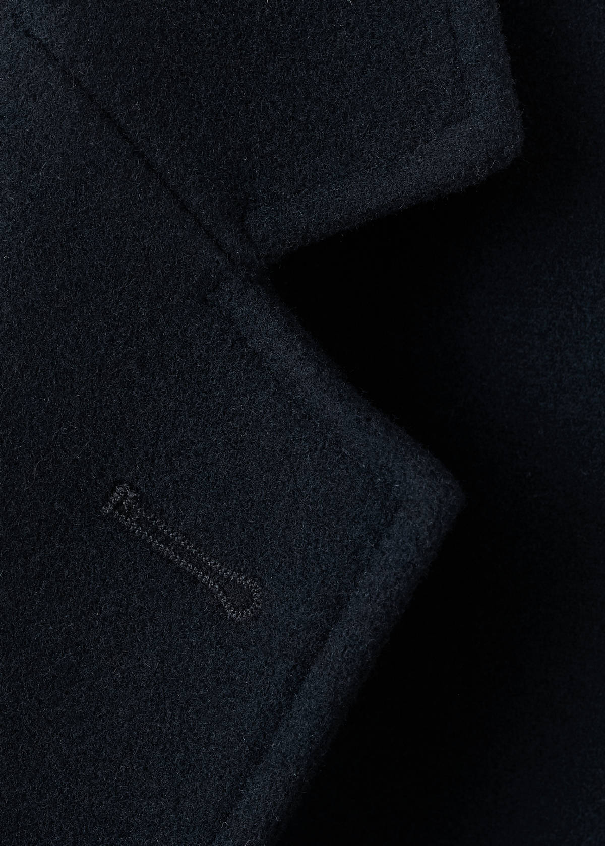 Lightweight recycled wool coat — Navy