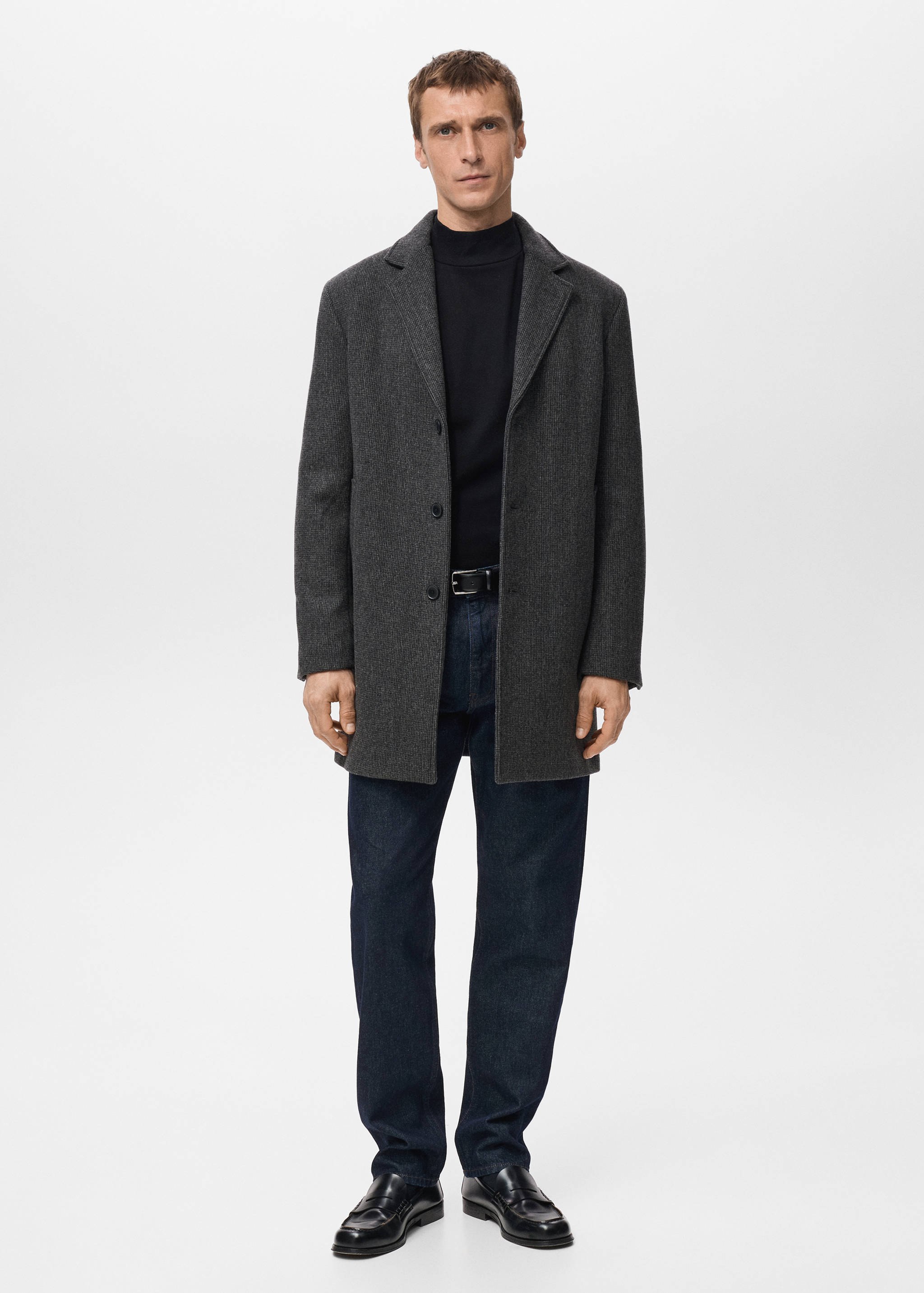 Lightweight recycled wool coat - General plane