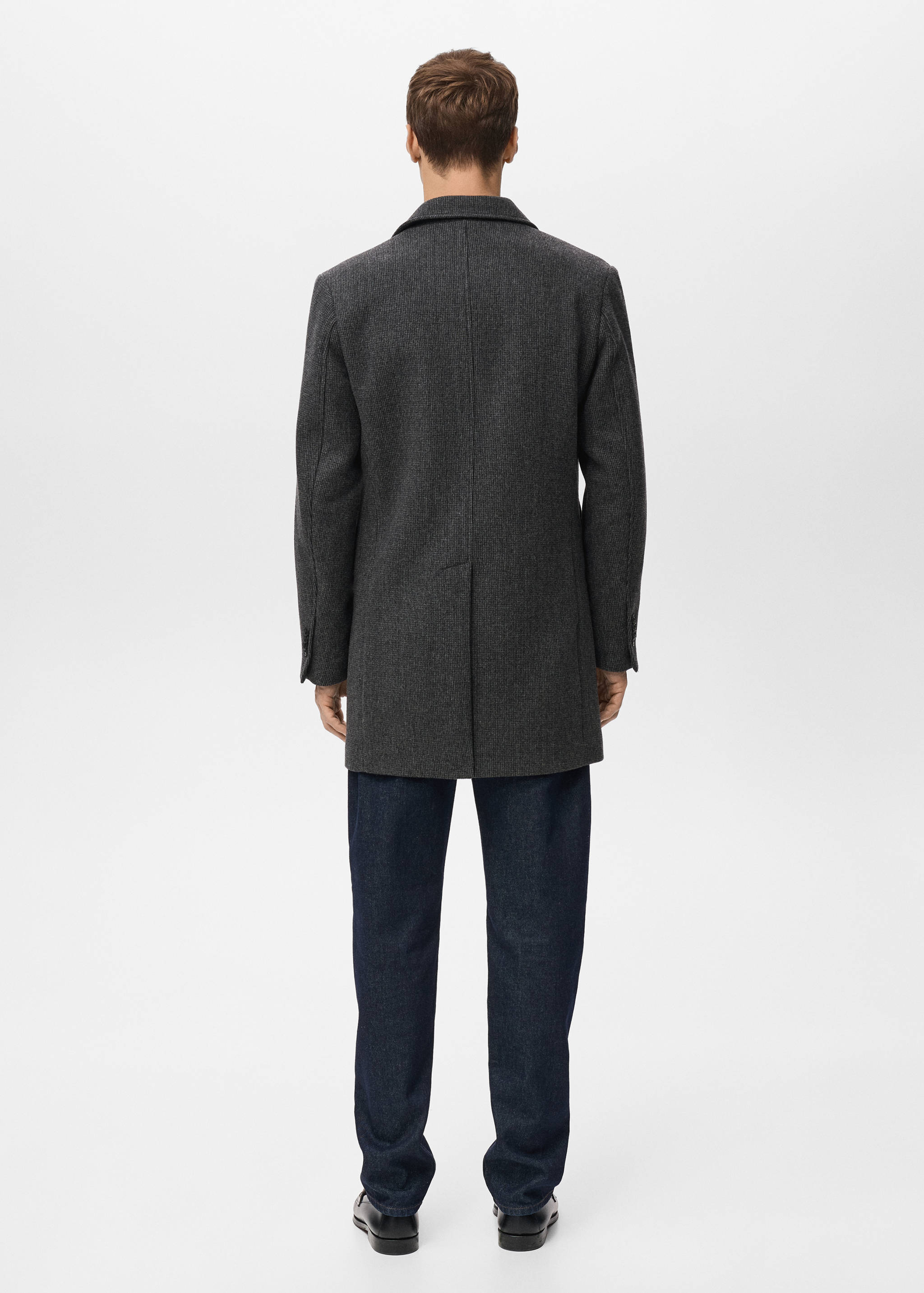 Lightweight recycled wool coat - Reverse of the article