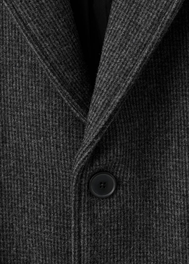 Lightweight recycled wool coat — Dark Heather Grey