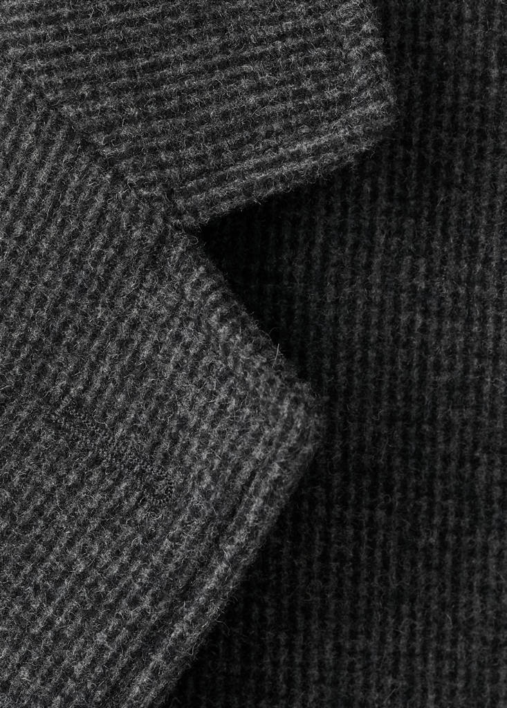 Lightweight recycled wool coat — Dark Heather Grey