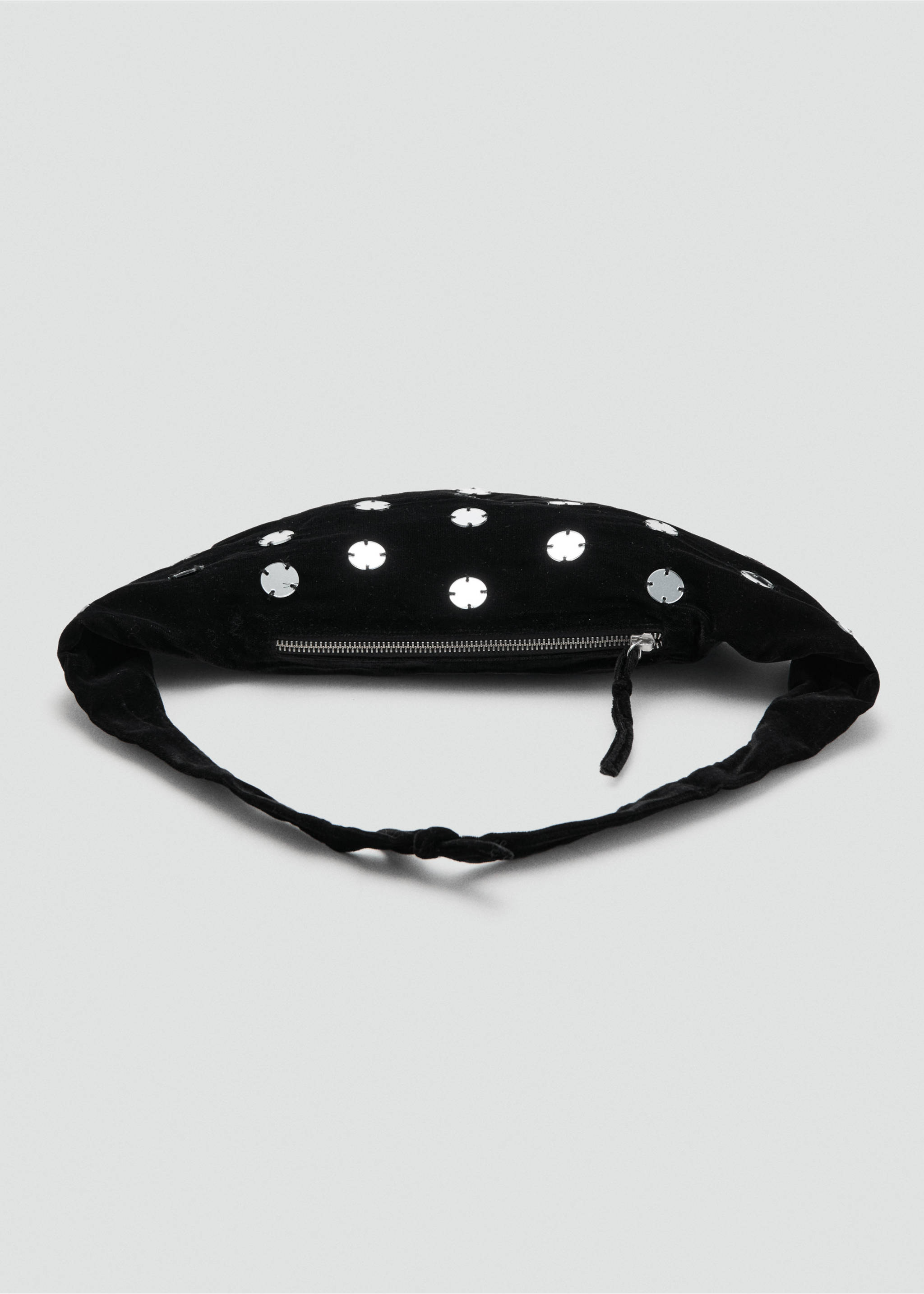 Sequined  bag - Details of the article 3, Black. Ref: 27041183-00.