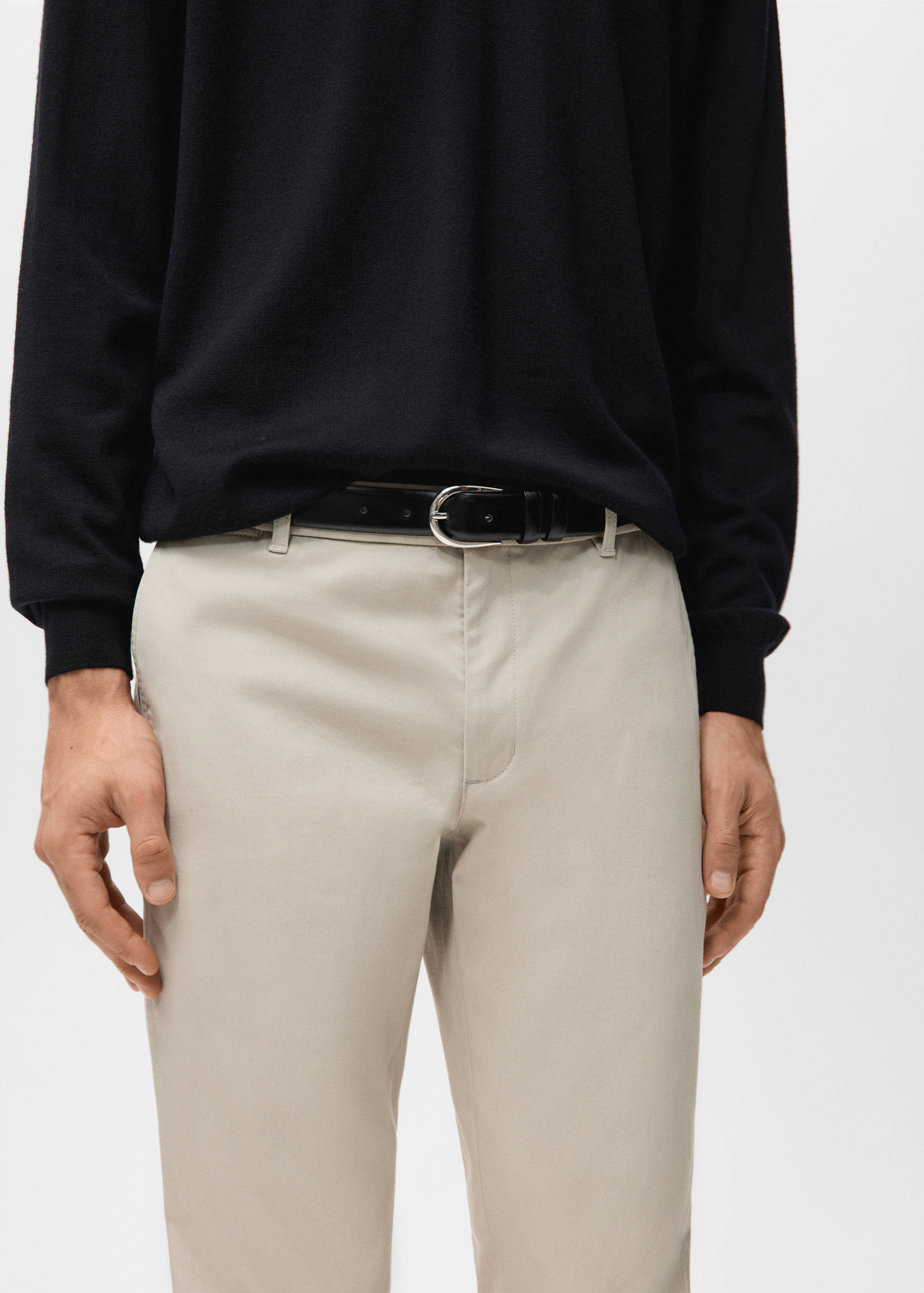 Barna super slim fit chino twill trousers - Details of the article 1