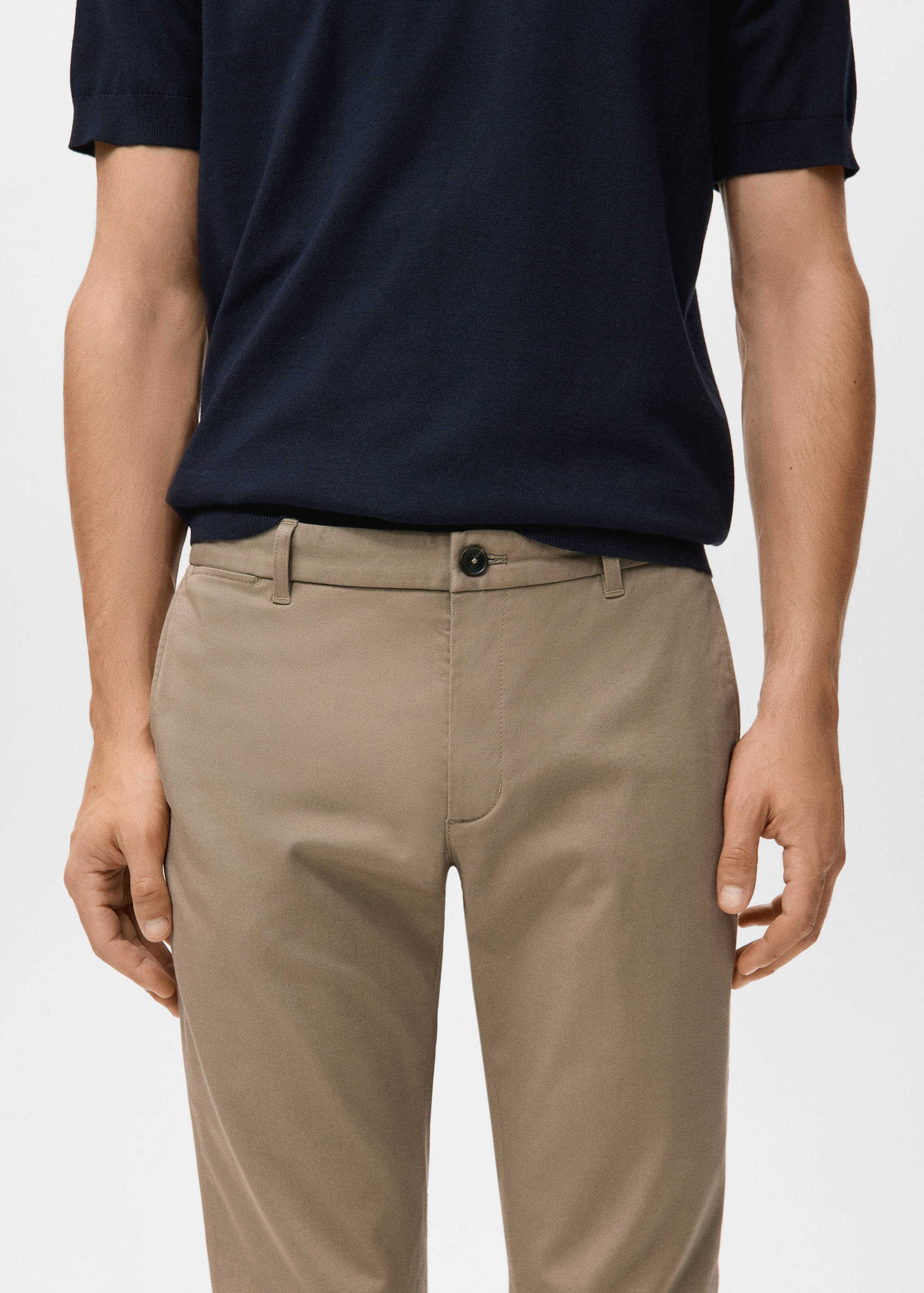 Barna super slim fit chino twill trousers - Details of the article 1
