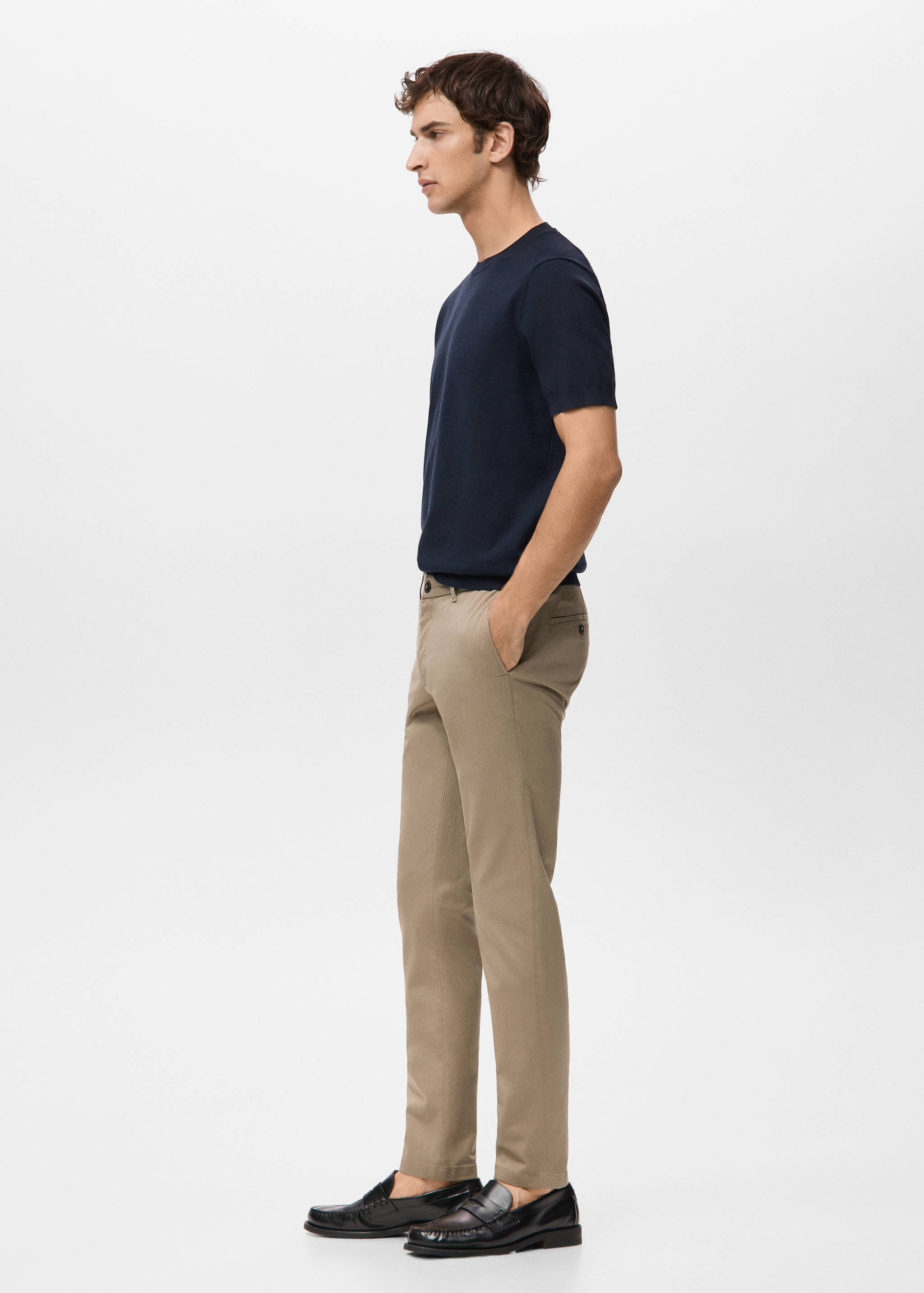 Barna super slim fit chino twill trousers - Details of the article 2