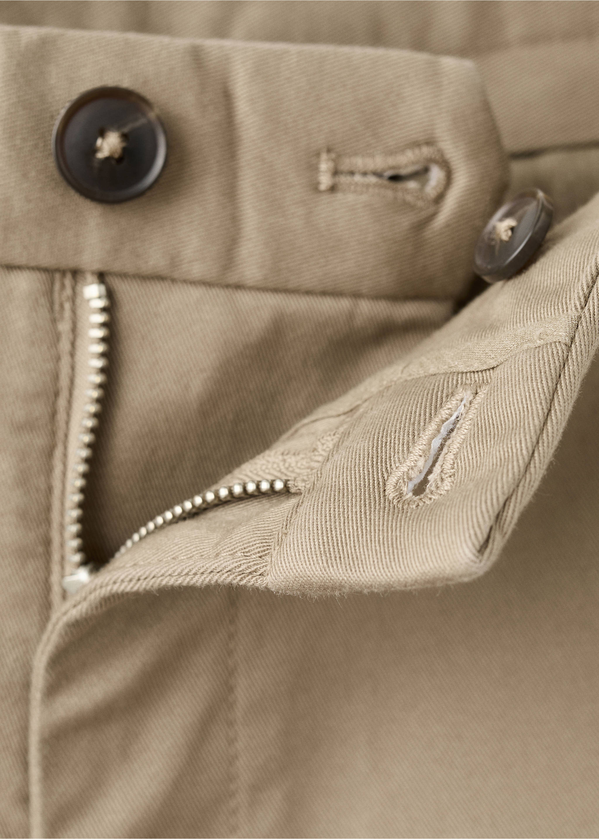 Pantalon Barna super slim-fit chino en sergé - Détail de l'article 8, Beige. Ref: 27041187-00.