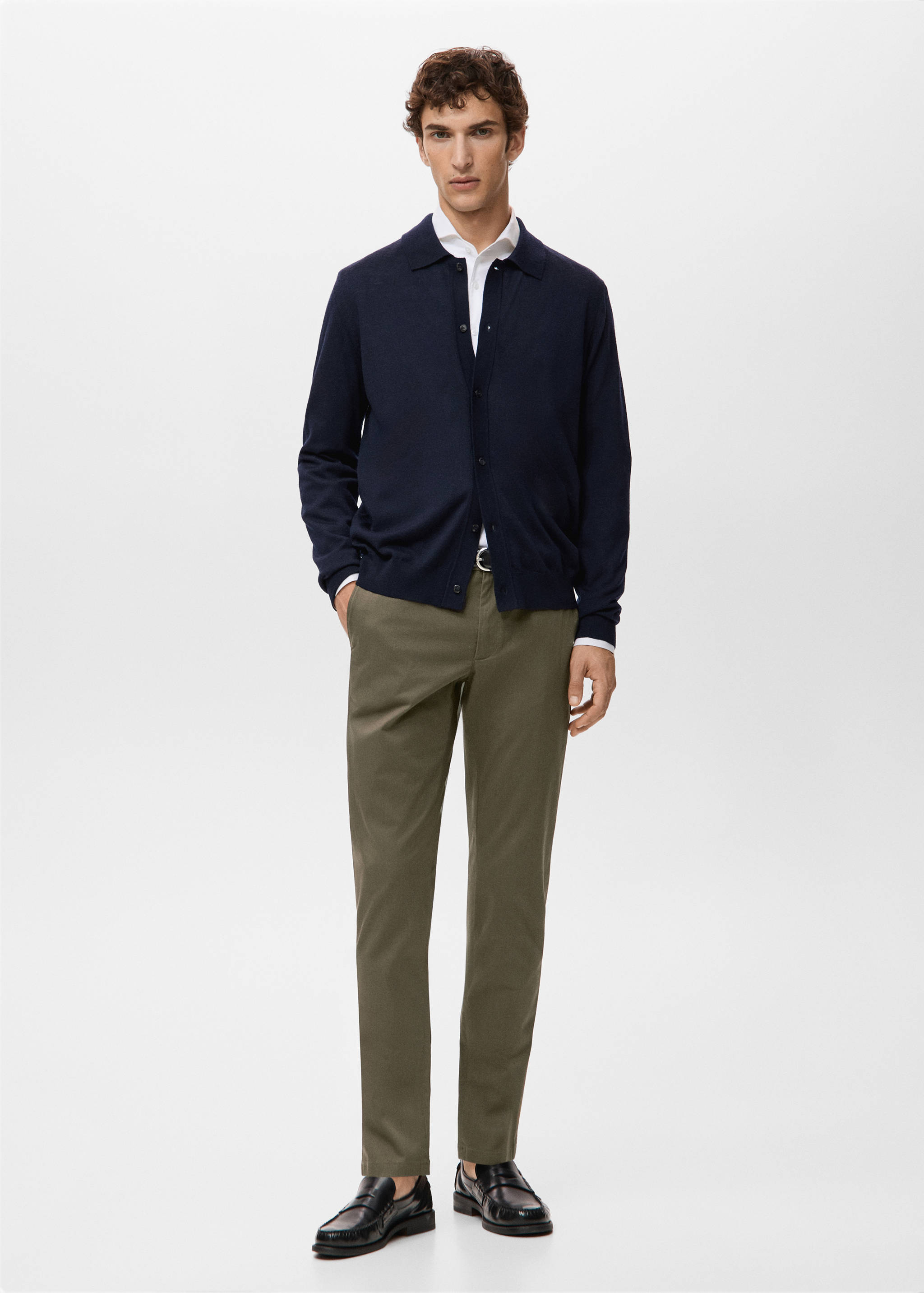 Barna super slim fit chino twill trousers - General plane