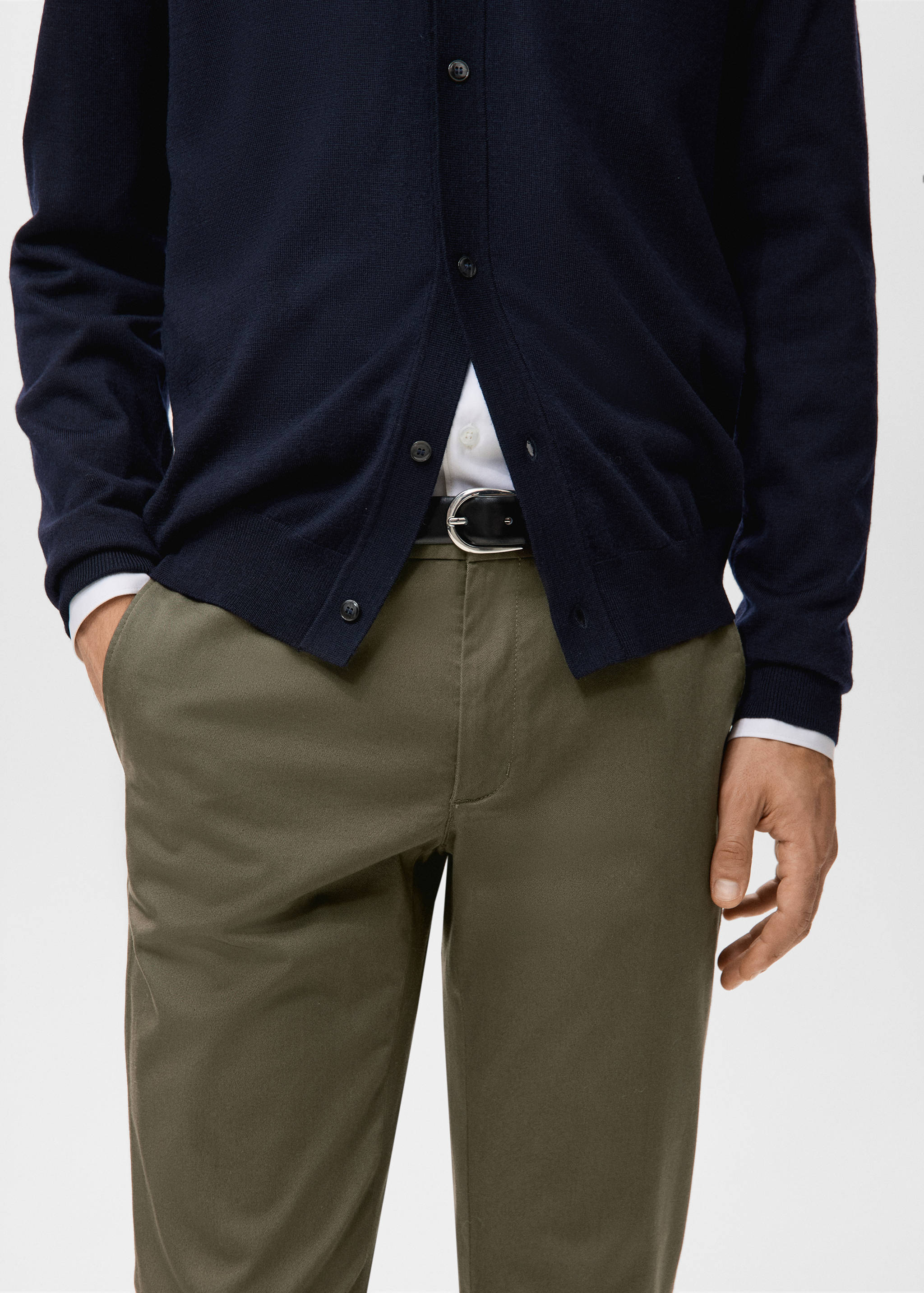 Barna super slim fit chino twill trousers - Details of the article 1