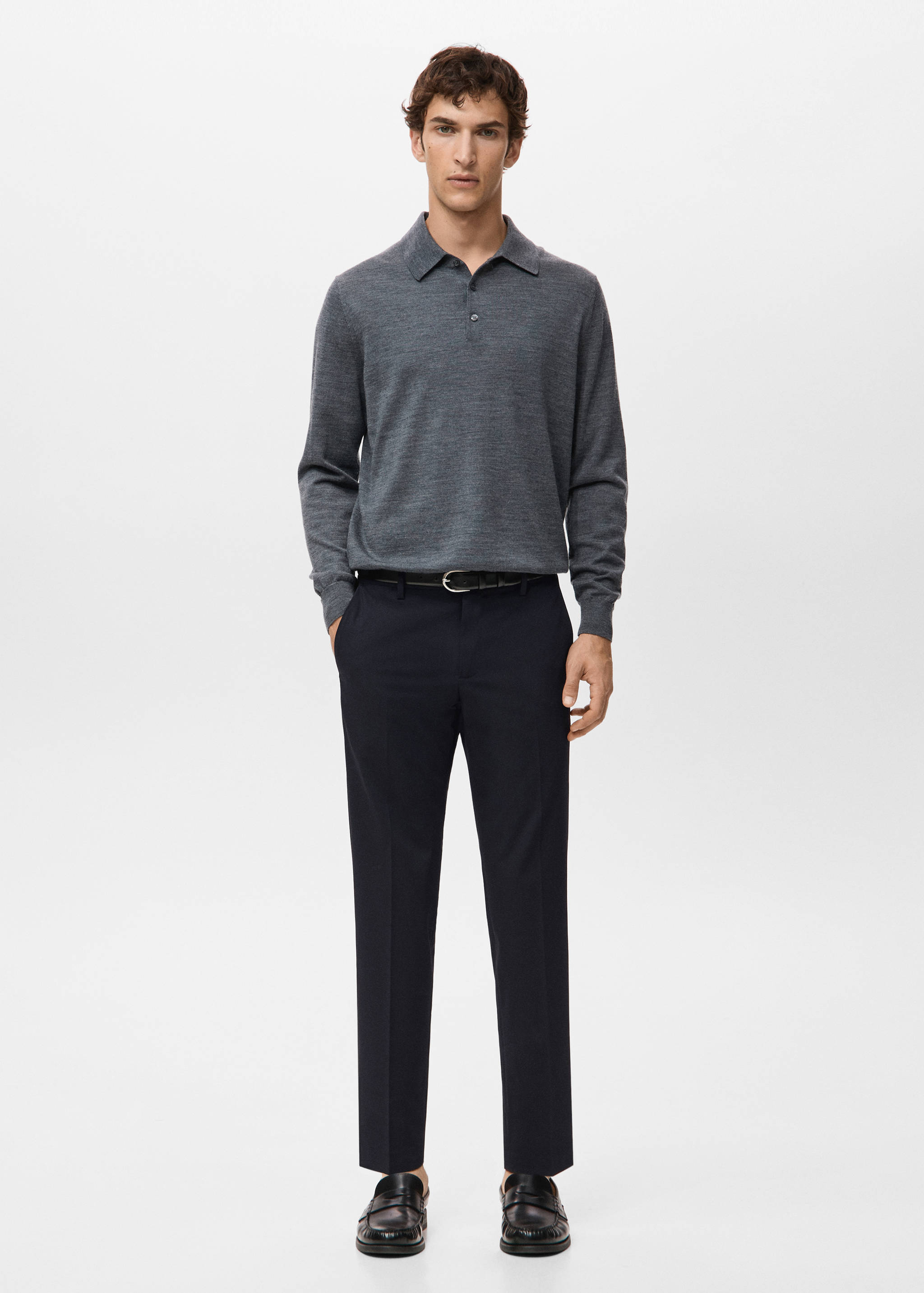 Barna super slim fit chino twill trousers - General plane