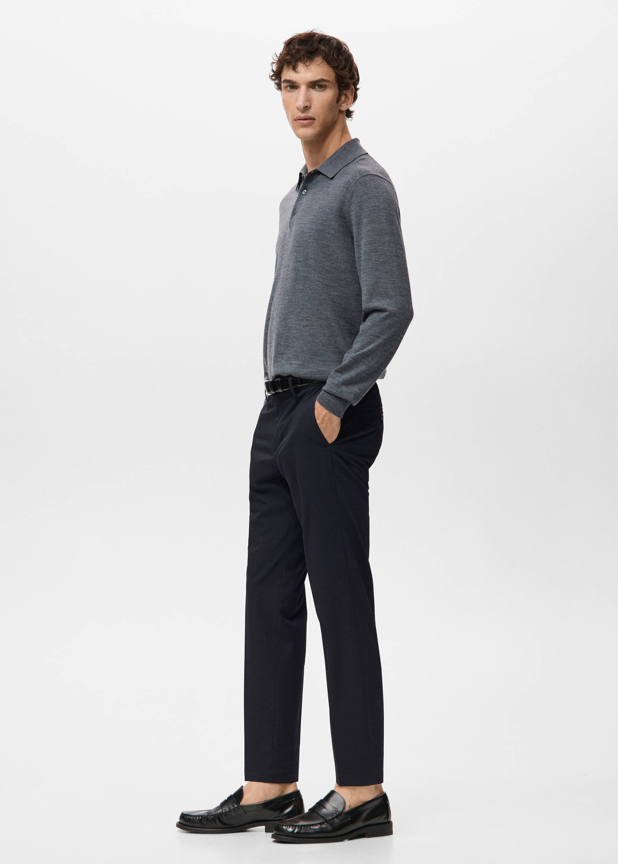 Barna super slim fit chino twill trousers - Details of the article 2