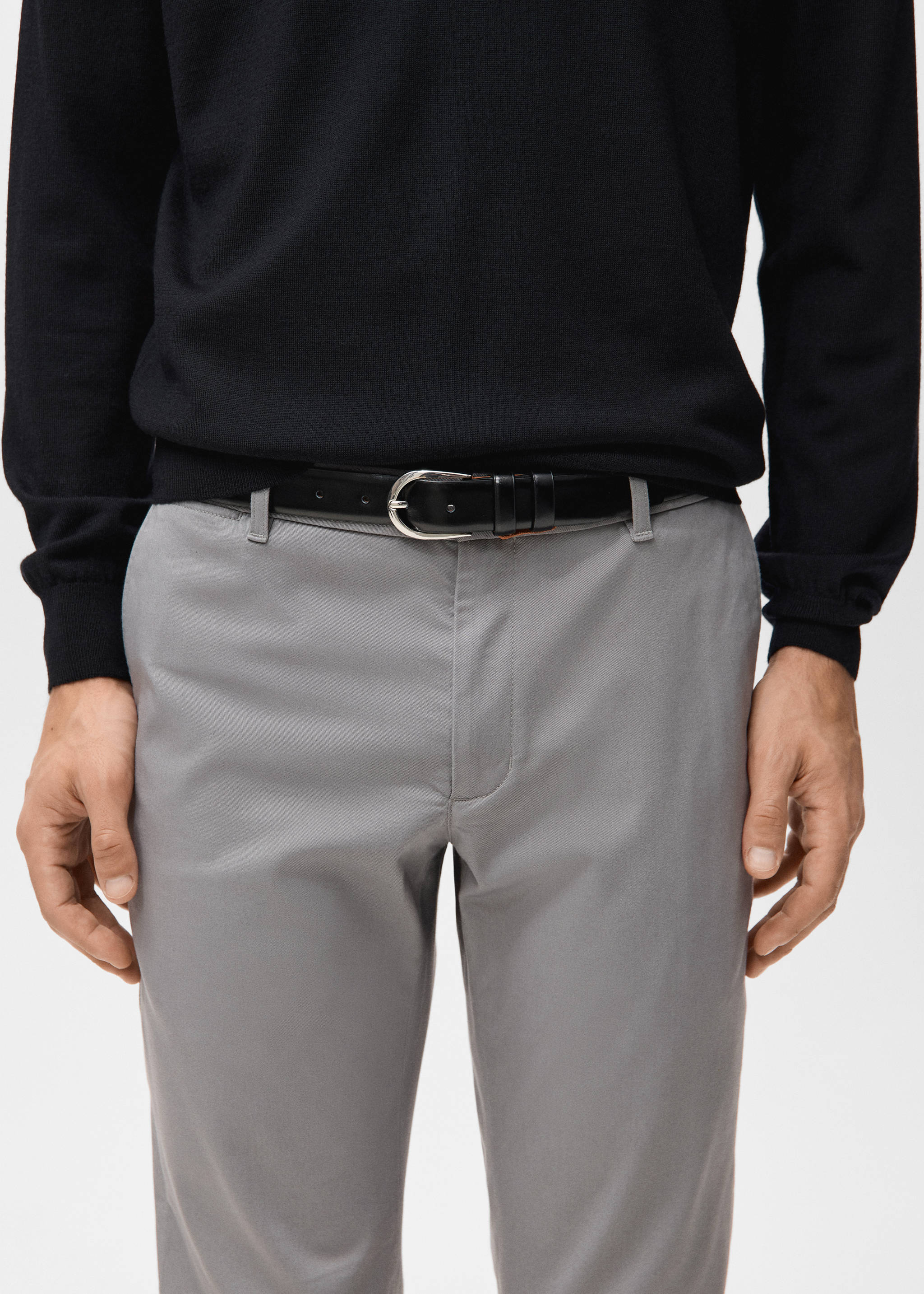 Barna super slim fit chino twill trousers - Details of the article 1